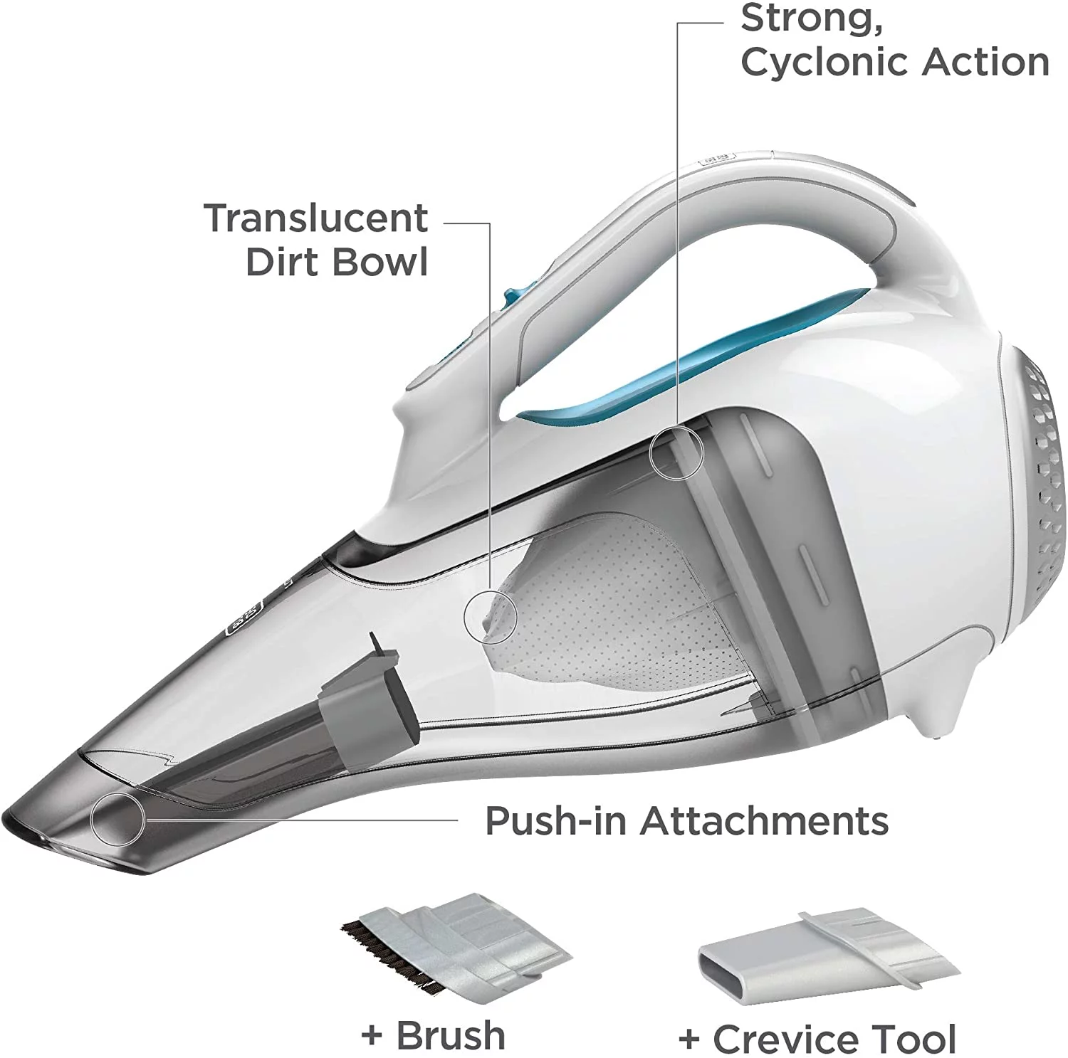 Black & Decker HHVI315JO42 Dustbuster 10.8V Brushed -Ion Cordless Hand Vacuum Kit