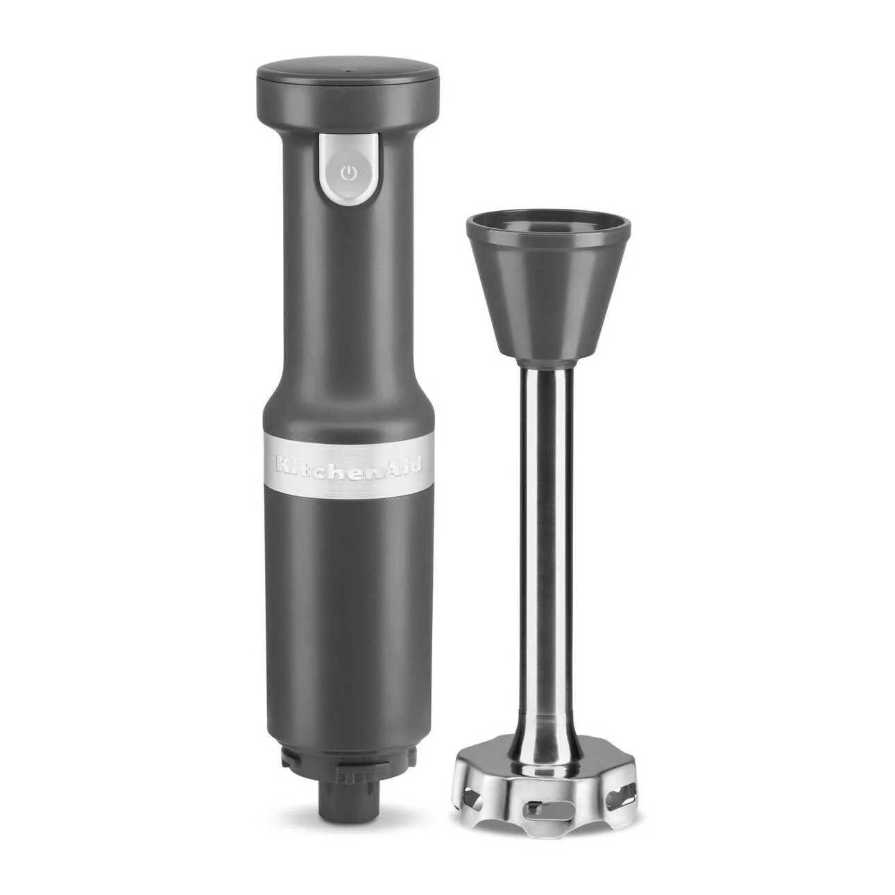 KitchenAid Cordless Variable Speed Hand Blender with Chopper and Whisk Attachment, Charcoal Grey, KHBBV83
