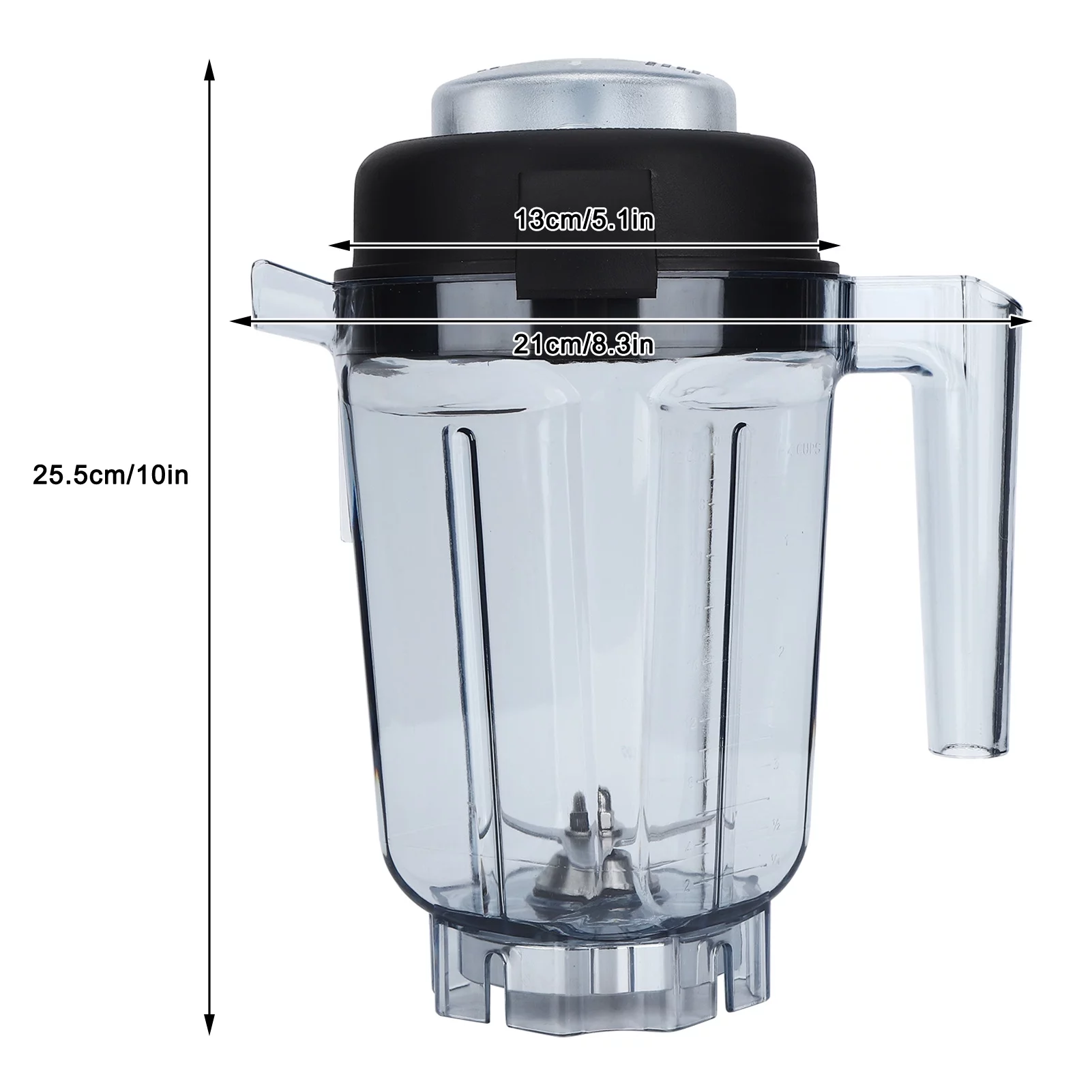 Container Transparent Food Blender, Transparent Food Blender Container with Blade Lid Replacement Accessories Fit for Container 32oz