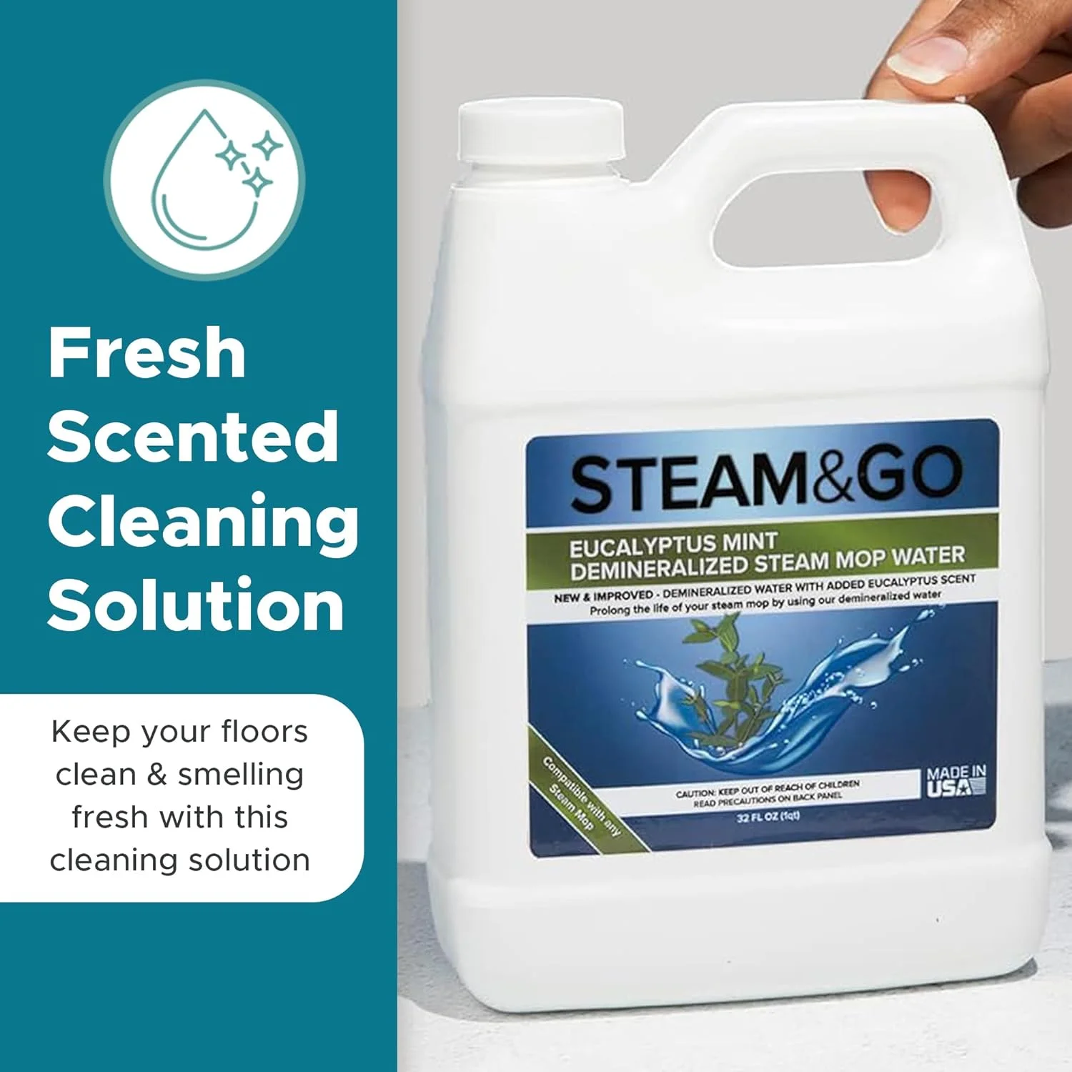 Demineralized Water Multi Surface Floor Cleaner Eucalyptus 32oz 18pc