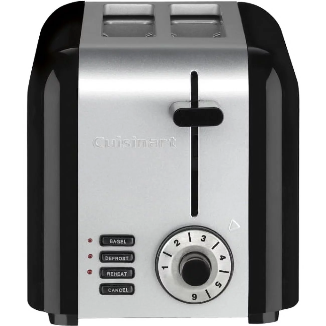 Cuisinart 2-Slice Compact Stainless Steel Toaster, Black Stainless
