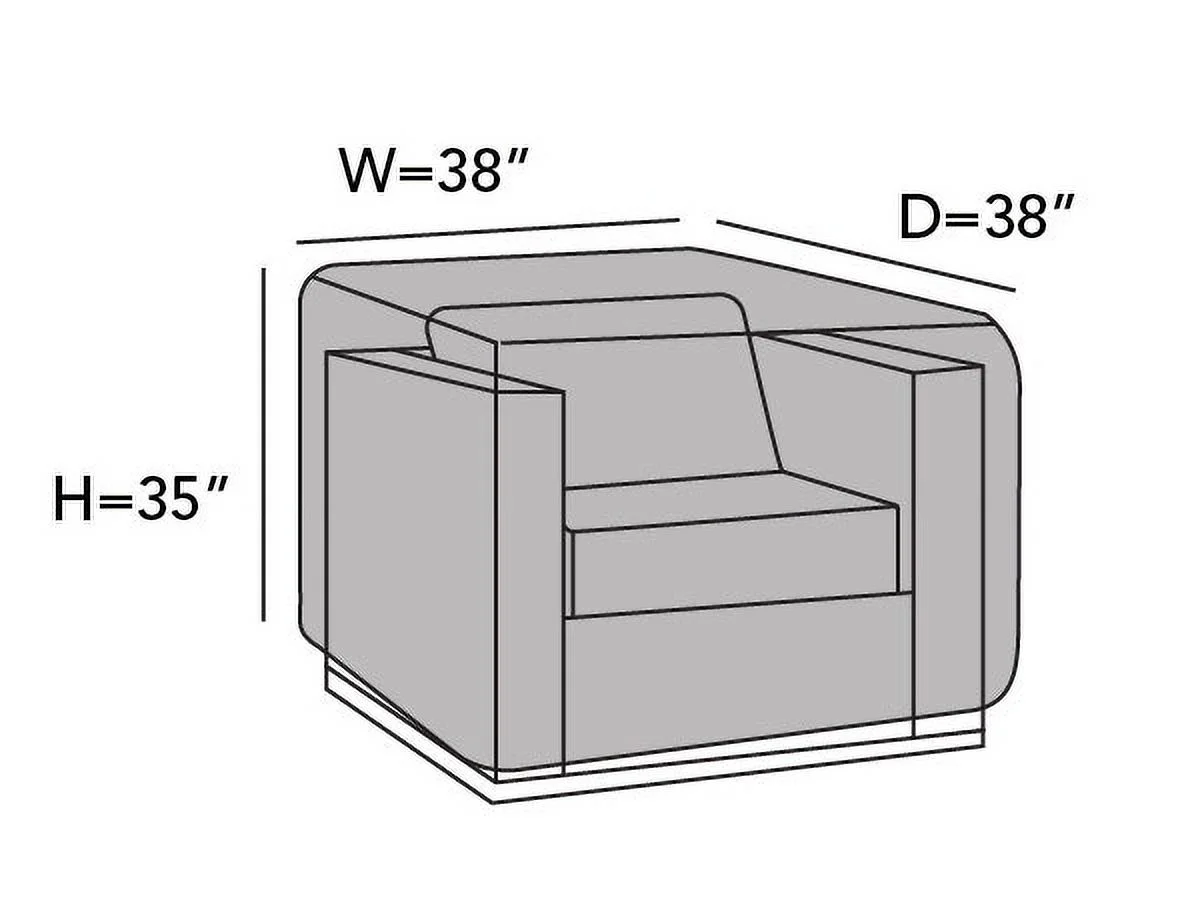 Covermates Modular Sectional Club Chair Cover - Premium Polyester, Weather Resistant, Drawcord Hem, Seating and Chair Covers-Clay