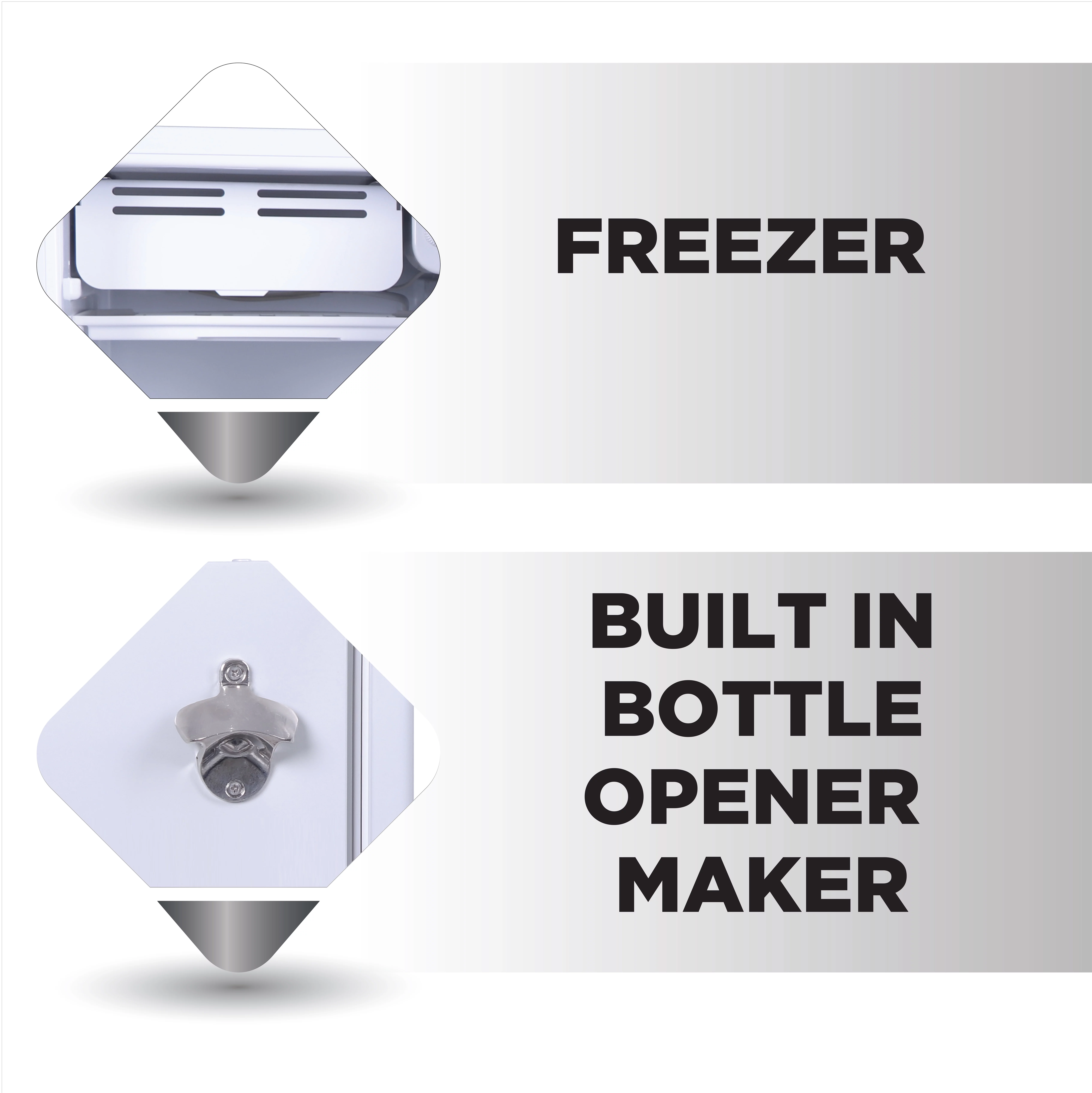 Frigidaire 3.2 Cu. ft. Retro Compact Refrigerator with Side Bottle Opener EFR376, Moonbeam