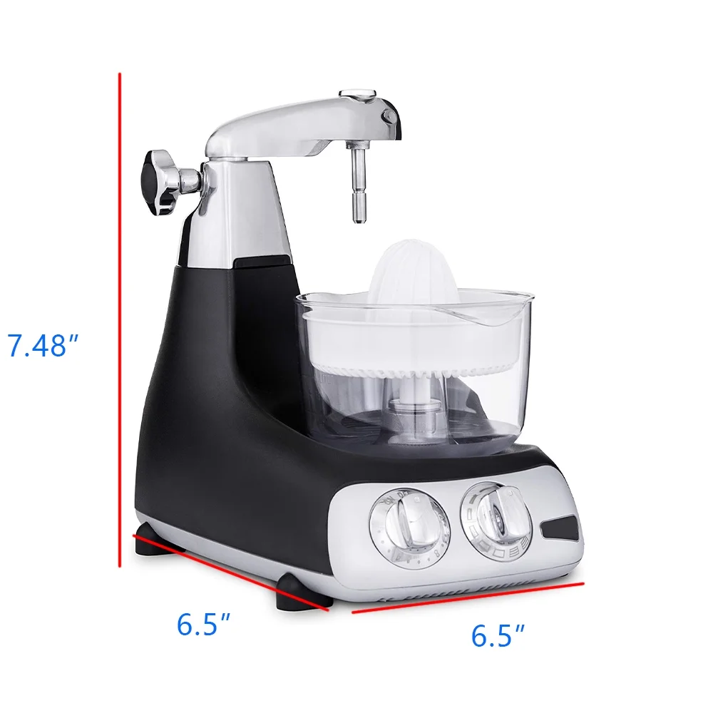Citrus Juicer, Portable Hand Squeezer Rotation Press with Juicer Top, 1.2 Liters Plastic Hand Juicer with Collection Base for Half Oranges, Lemons, Limes, Grapefruits, Hand wash, White