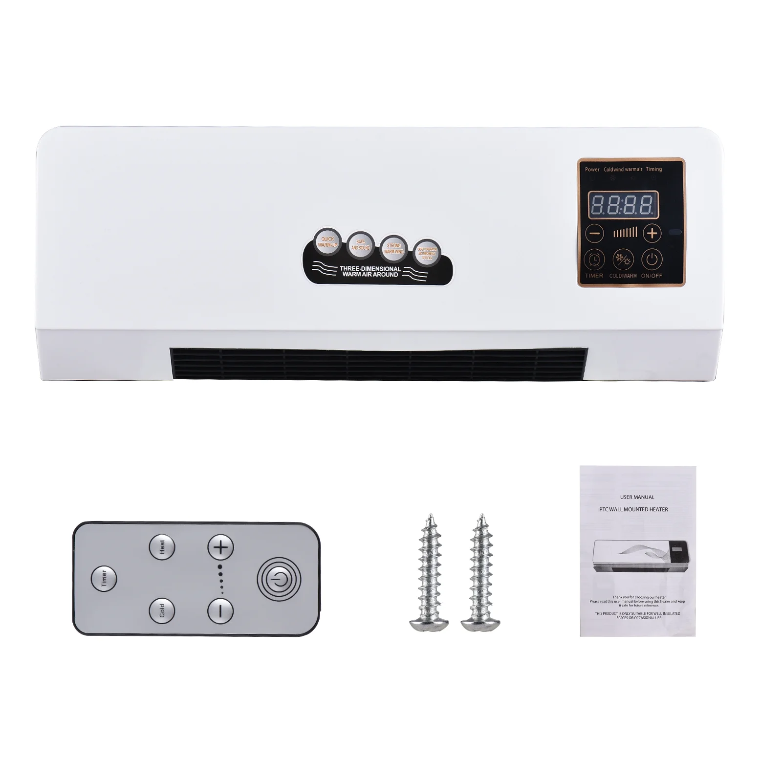Anself 1800W Heater and Fan Combo with Remote Control for Dormitory Home