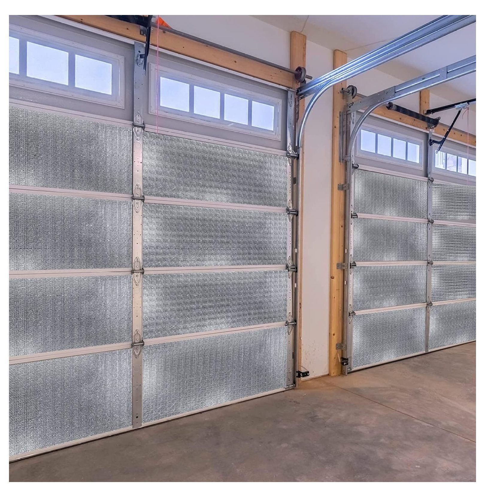Garage Door Insulation Kit 16 Pcs Double Bubble Reflective Panels 24x48' Sheets - Double Garage Door