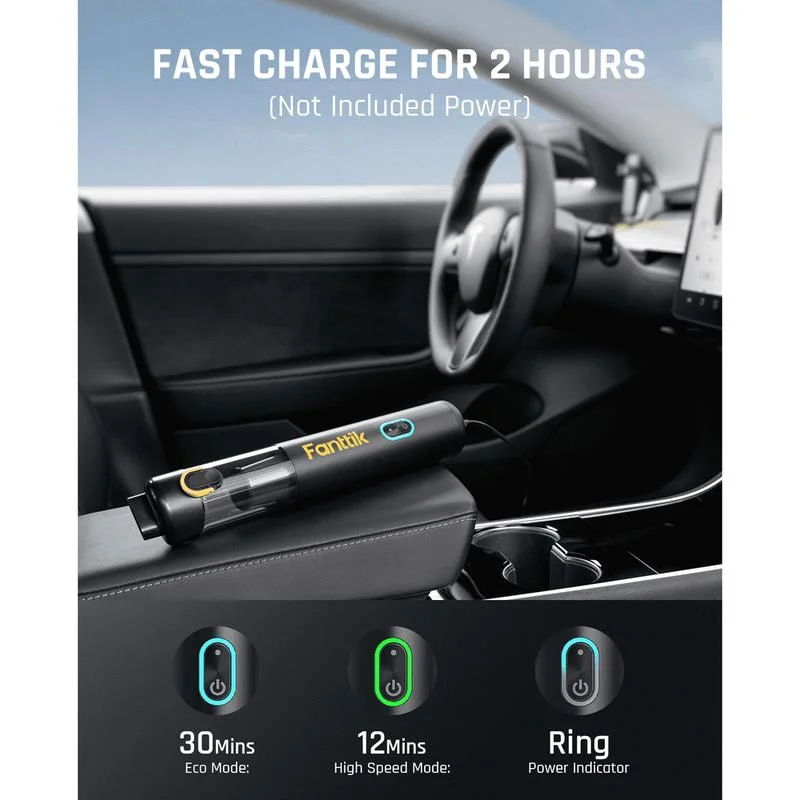 Fanttik RenoClean V8 Mate Cordless Car Vacuum Black