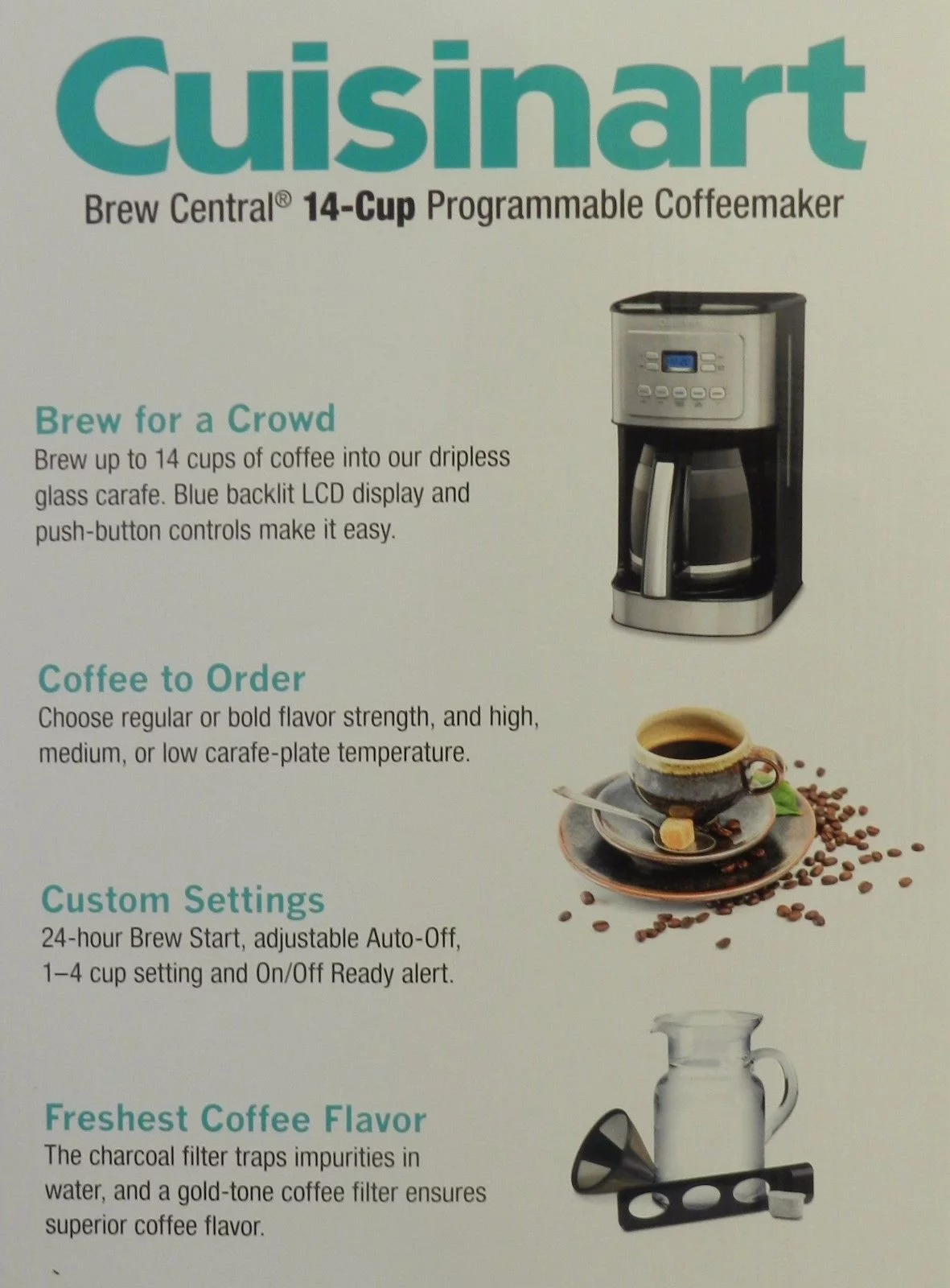 Cuisinart 14-Cup Stainless Steel Coffeemaker Machine Brew Automatic Programmable CBC-6400PC Refubished