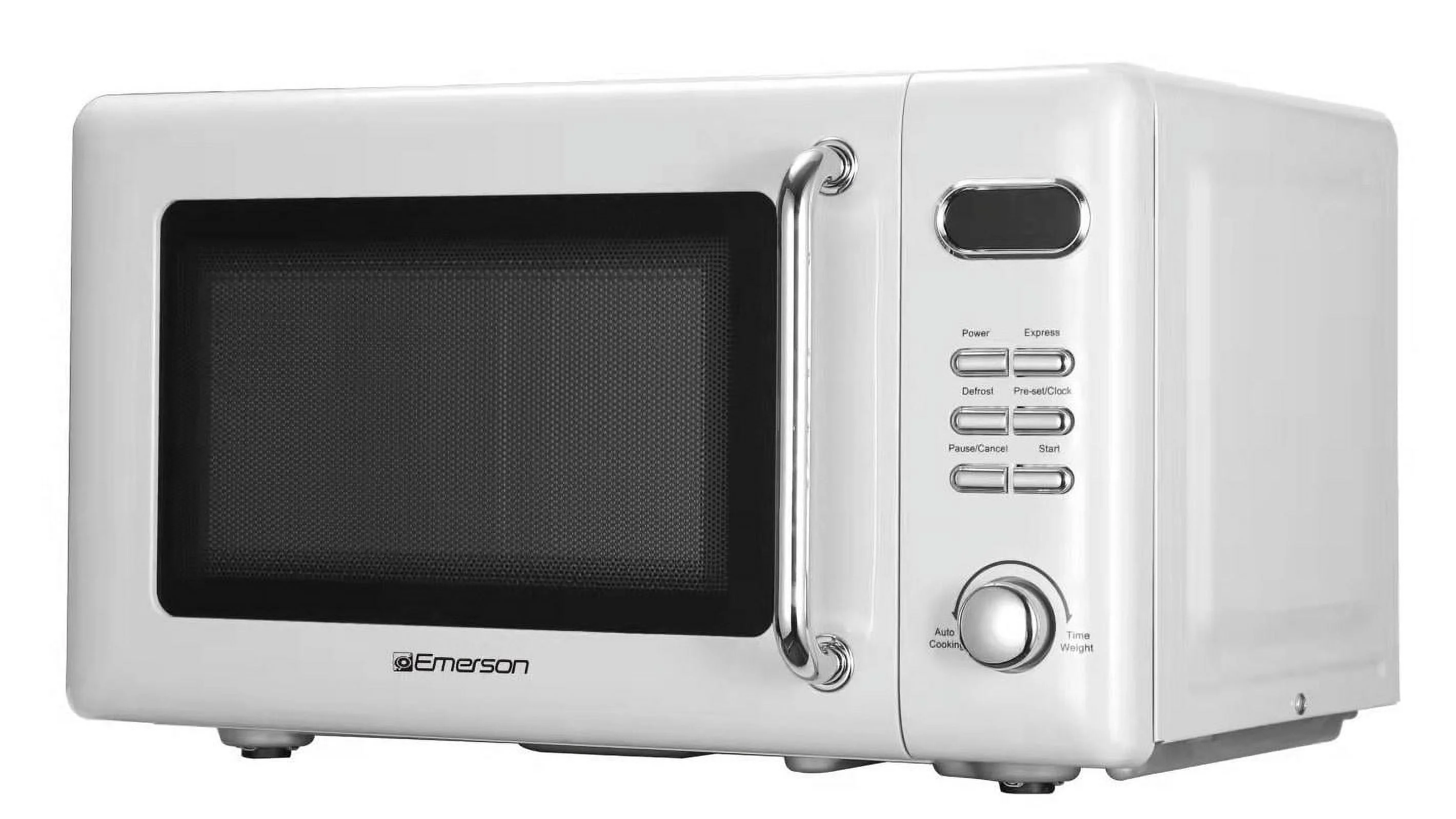 Emerson 0.7 Cu Ft 700 Watt, Retro Digital Microwave Oven, White - MWR7020W
