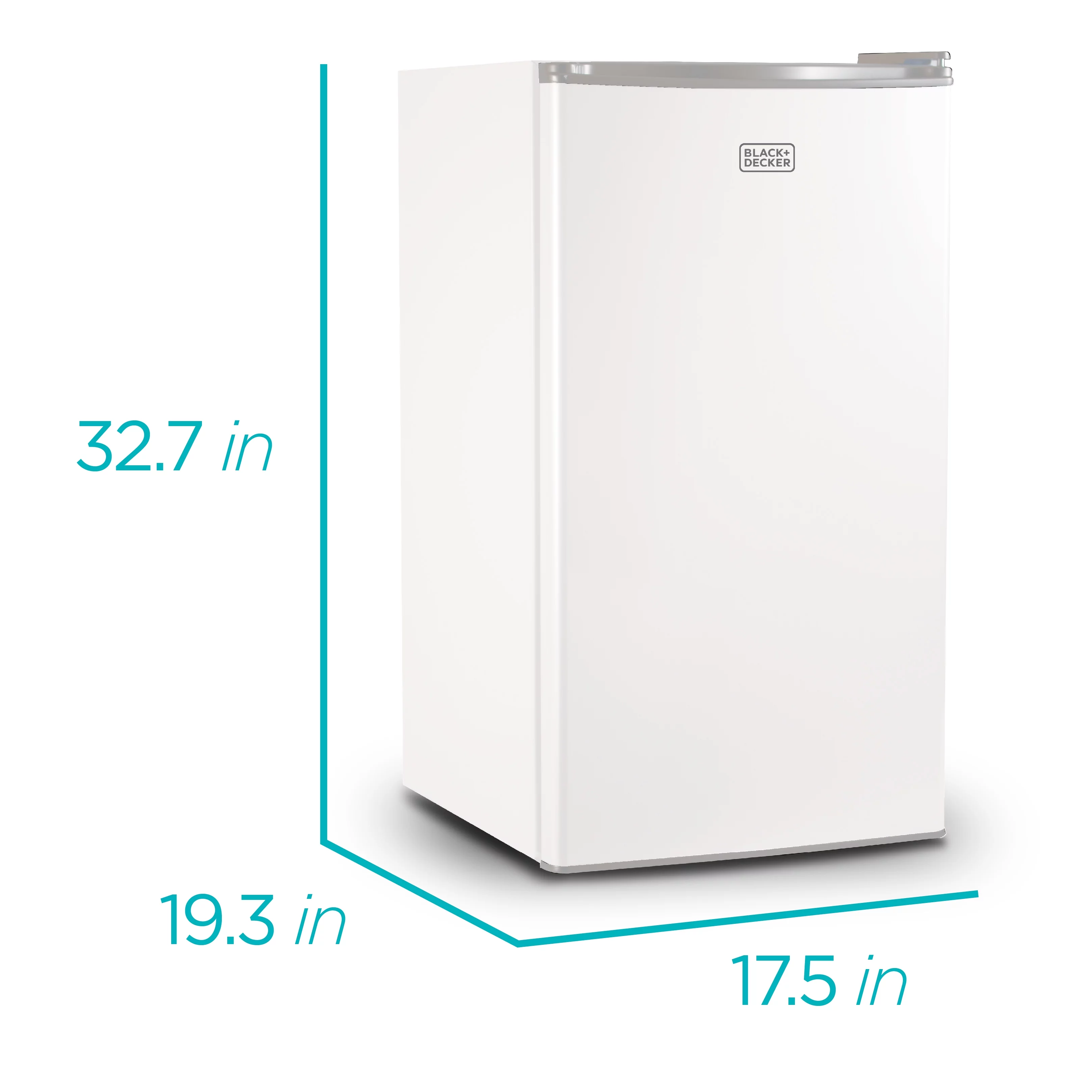 BLACK+DECKER BCRK32W Compact Refrigerator & Mini Fridge with Freezer, 3.2 cu. ft., White