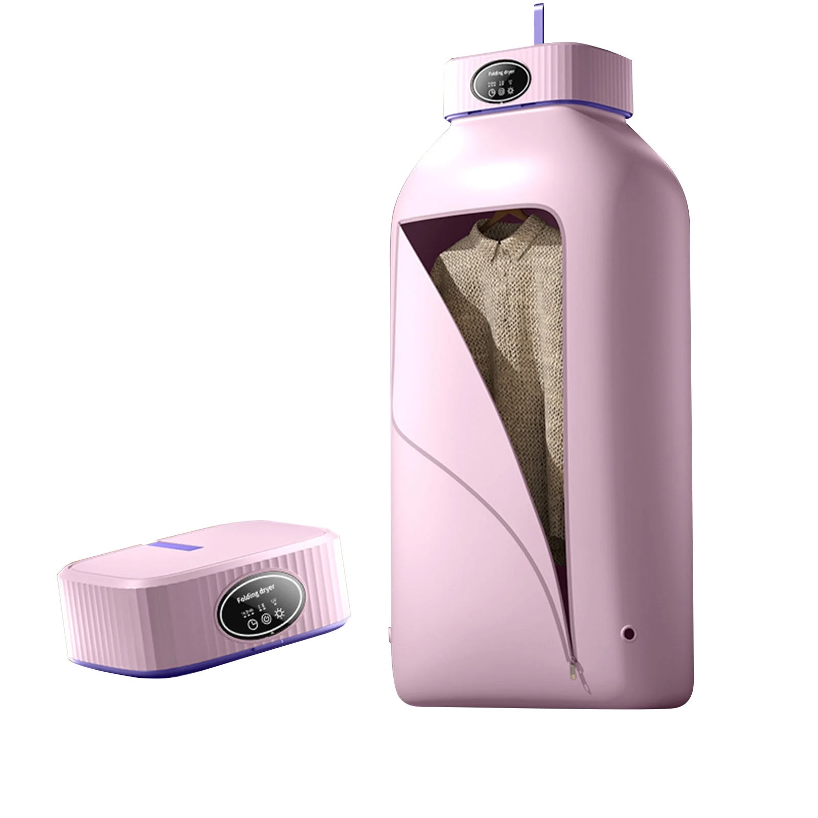 kosheko Eco-Friendly & Portable Clothes Dryer - Quick, Quiet, and Ideal for Travel with Built-in Timer & LED System Pink