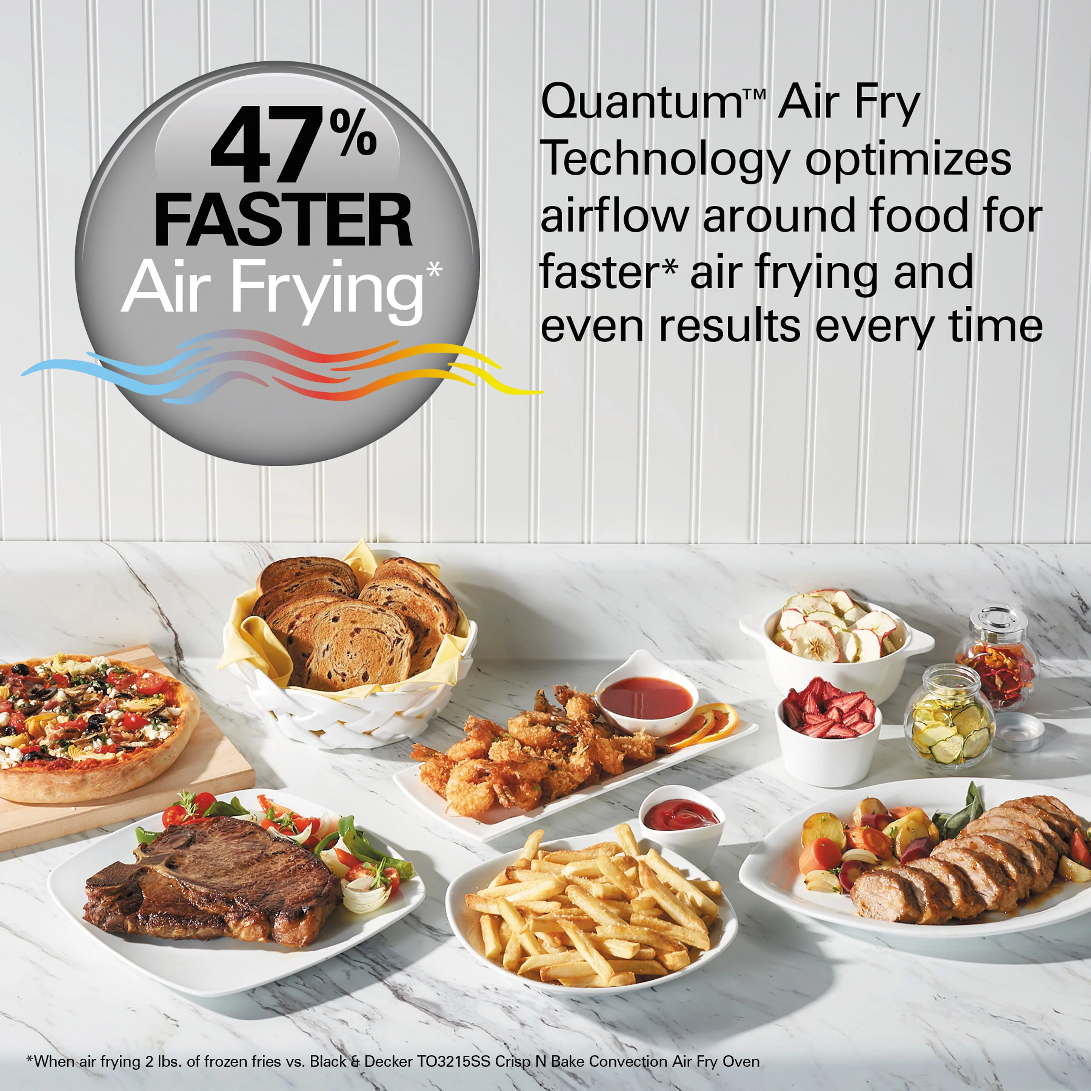 Hamilton Beach Quantum Air Fryer Toaster Oven, Quantum Air Fry Technology, 0.65 cu. ft. Oven Capacity, Stainless Steel, 31350