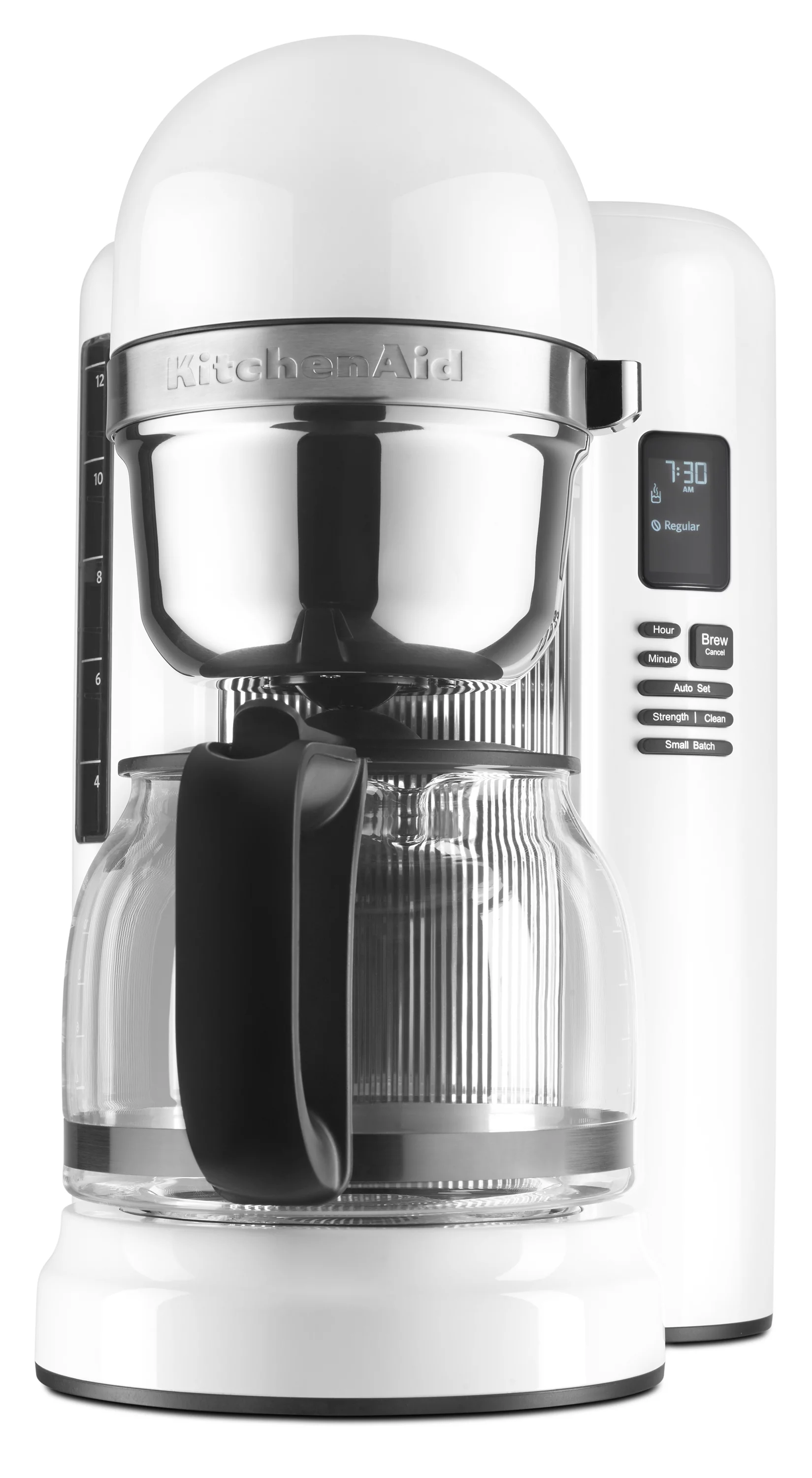 KitchenAid? 12 Cup Coffee Maker with One Touch Brewing, White (KCM1204WH)