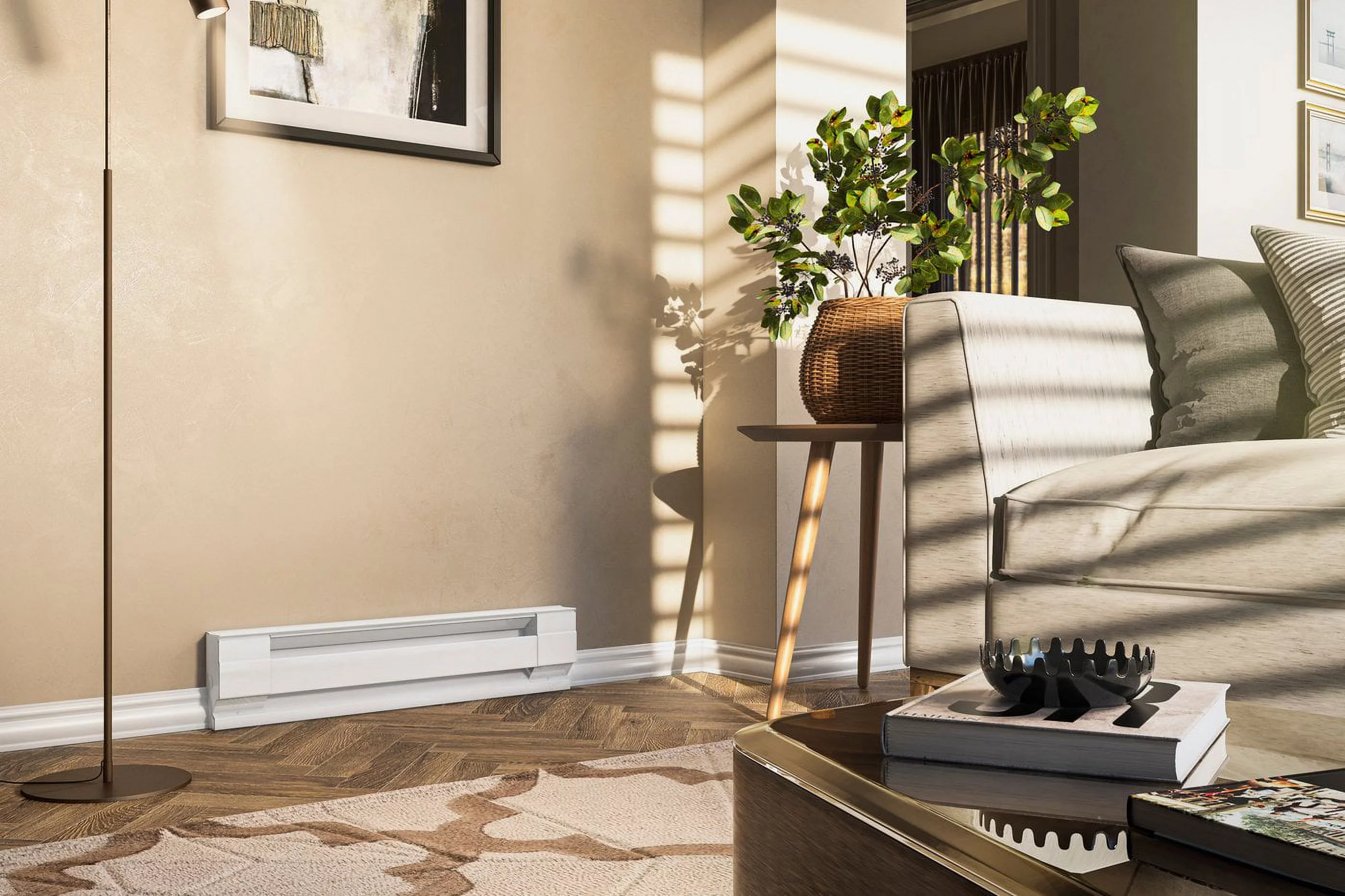 Cadet 100 sq ft 1710 BTU White Convection Baseboard Heater