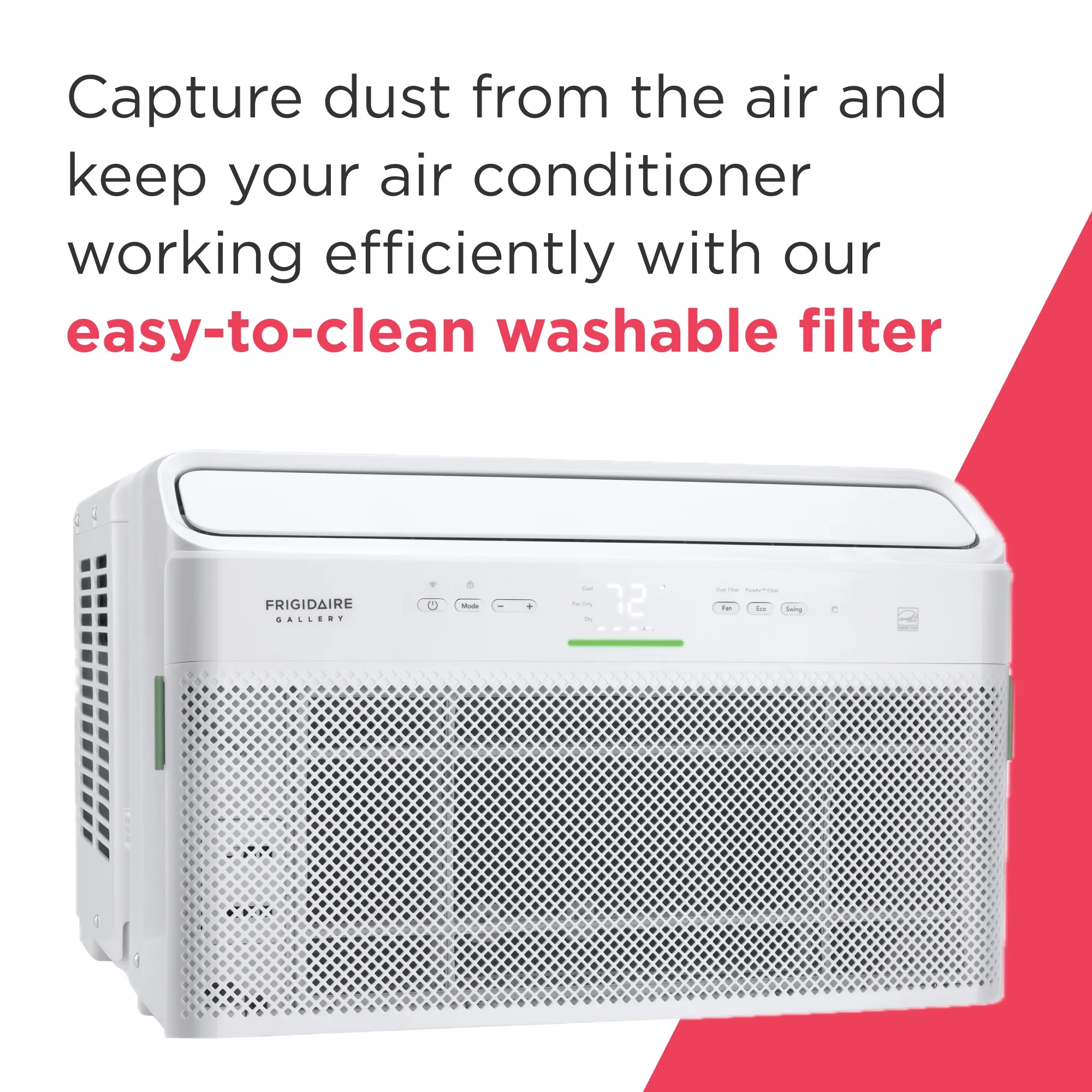 Frigidaire 12,000 BTU U-Shape Inverter Window Room Air Conditioner with Wi-Fi
