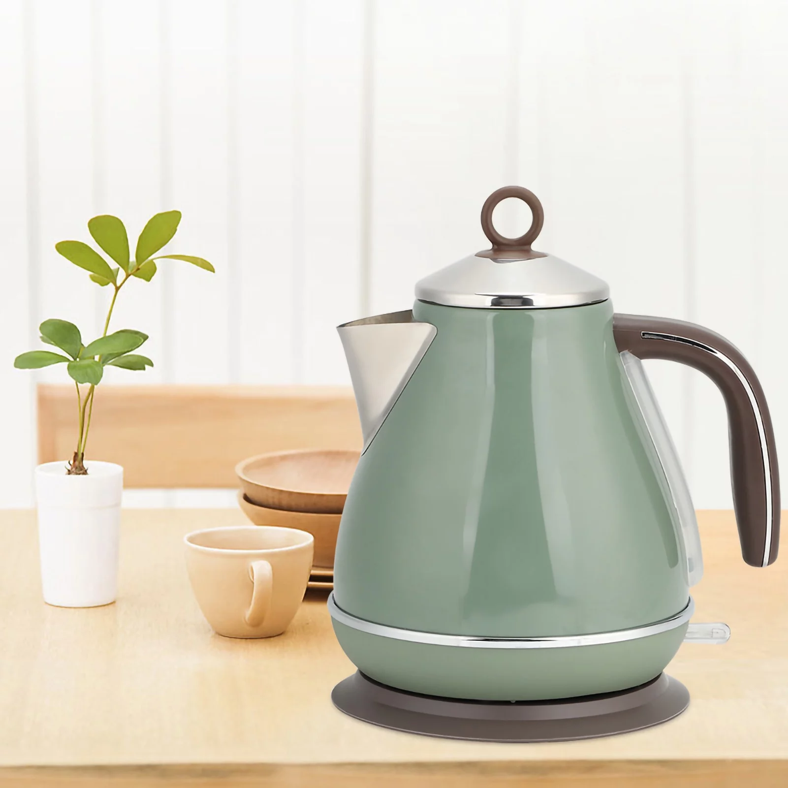 1700ml Stainless Steel Electric Kettle Household Retro Style Tea Water Boiling Pot EU Plug 220V?240V Yueyuetong