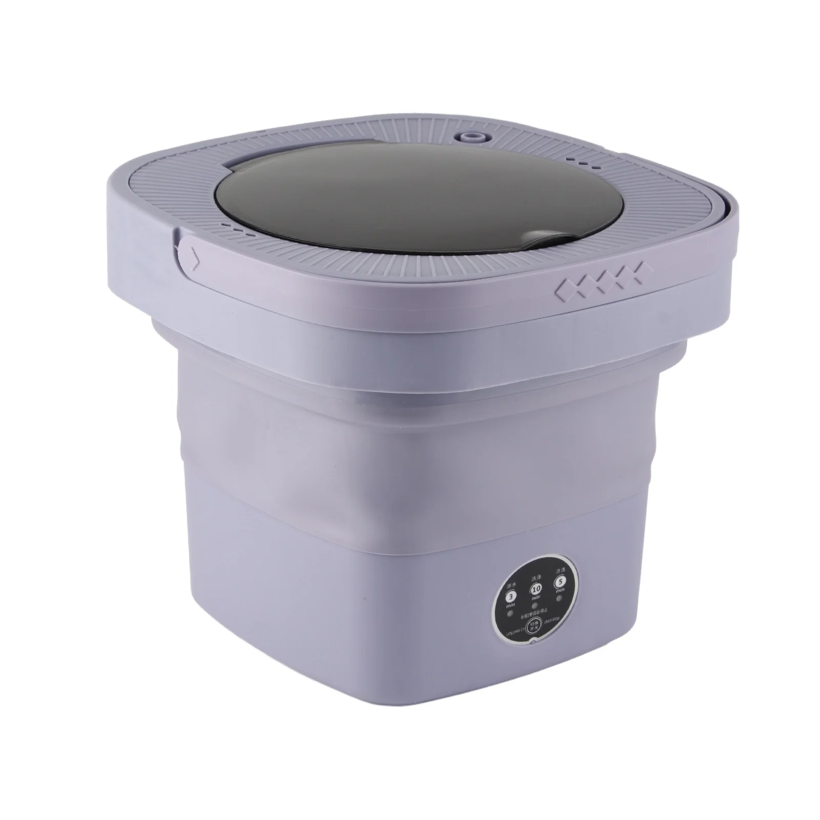Foldable Washing Machine High Speed 6.5L Large Capacity Soft Spin Drying US Plug 100?240V Purple