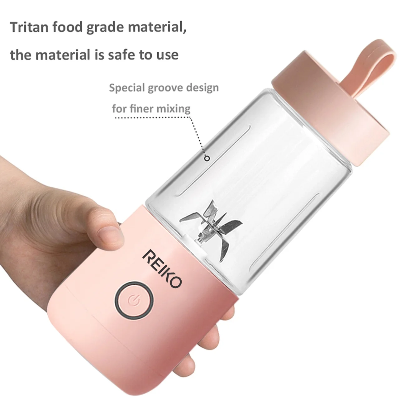 350Ml Portable Blender With USB Rechargeable Batteries In Pink