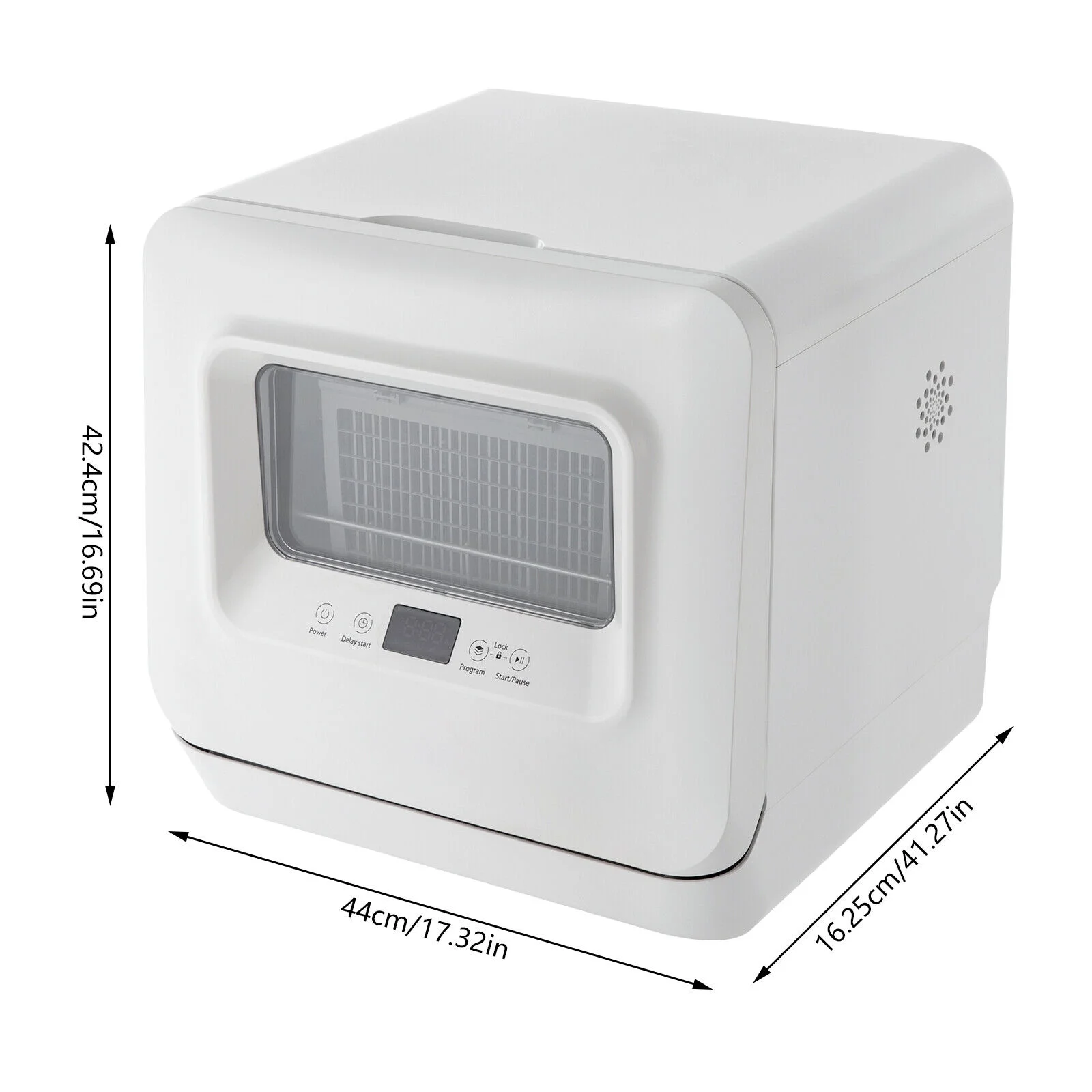 3-in-1 Portable Countertop Dishwasher Multiple Washing Programs Triple Filtration 785W