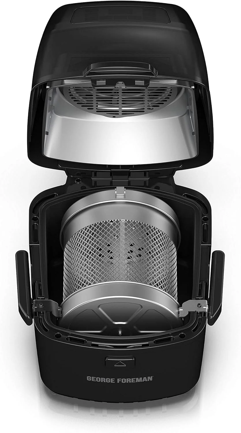 George Foreman GHFD6800B Twist ???N Crisp Air Fryer, with Rotisserie, 3L Capacity, Black
