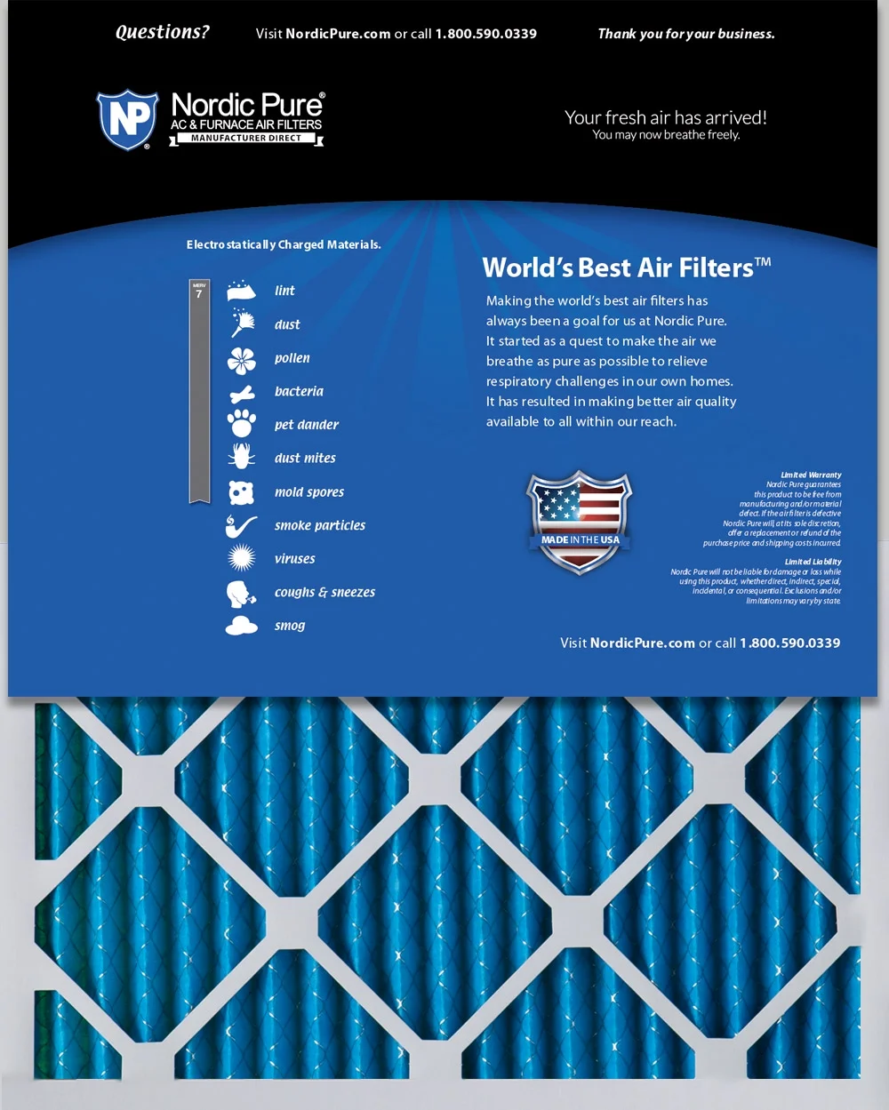 12x24x1 (11_1/2x23_1/2) Pleated MERV 7 Air Filters 6 Pack