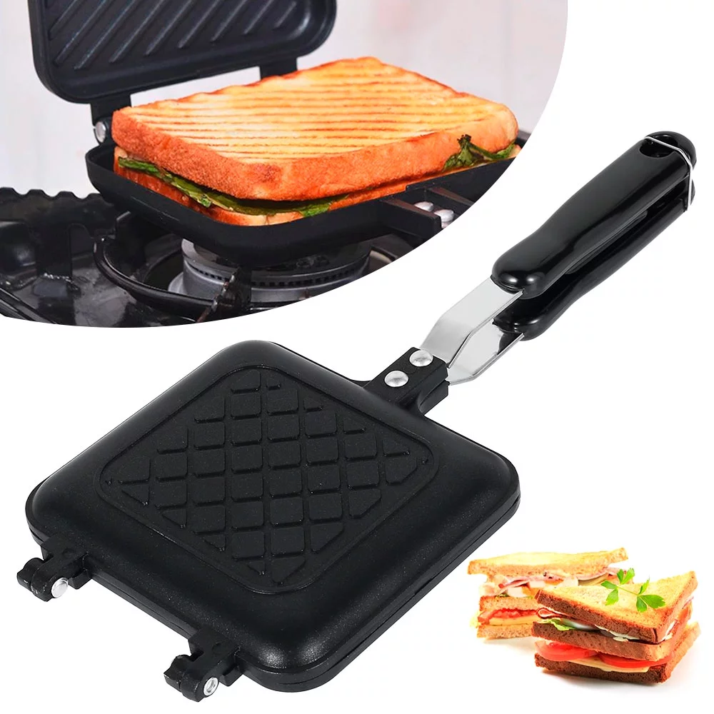 Ghojet Sandwich Pan, Sandwich Maker, Sandwich Grill, Grilled Sandwich Hot Sandwich Maker Pan Nonstick Aluminum Flip Pan, For Breakfast, Snack