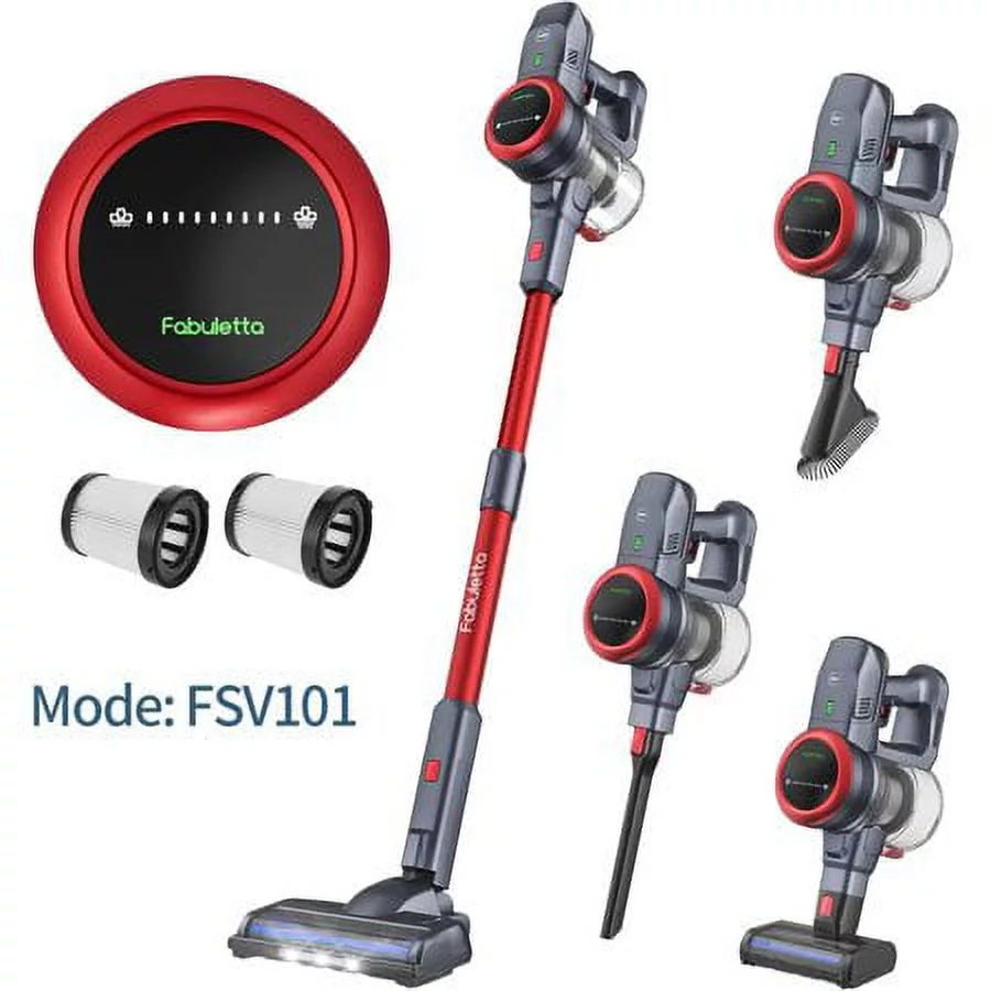 2200mAh Rechargeable & Detachable Battery for FABULETTA FSV001 Red Cordless Vacuum Cleaner