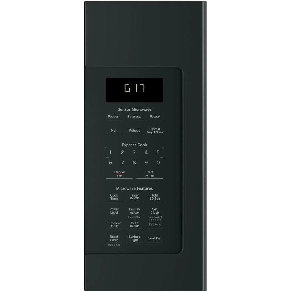 GE JVM6175DKBB 1.7 Cu. Ft. Over-the-Range Microwave Oven Black Bundle with 2 YR CPS Enhanced Protection Pack