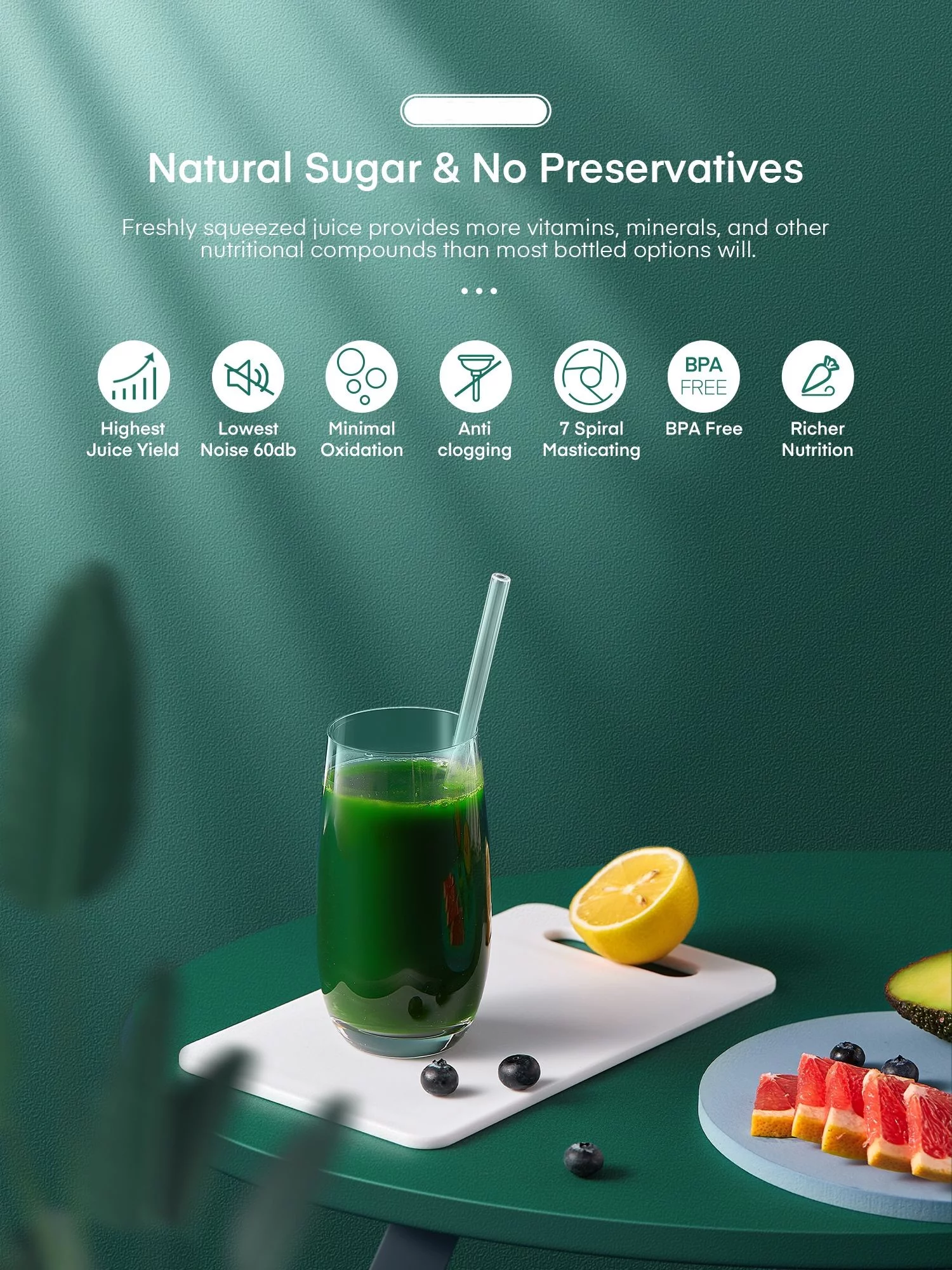 Juicer Machine, Cold Press Juicer for Fruits and Vegetables Easy to Clean with Reverse Function, AICOOK Masticating Slow Juicer Extractor with 2-Speed Modes, Quiet Motor �� Recipes