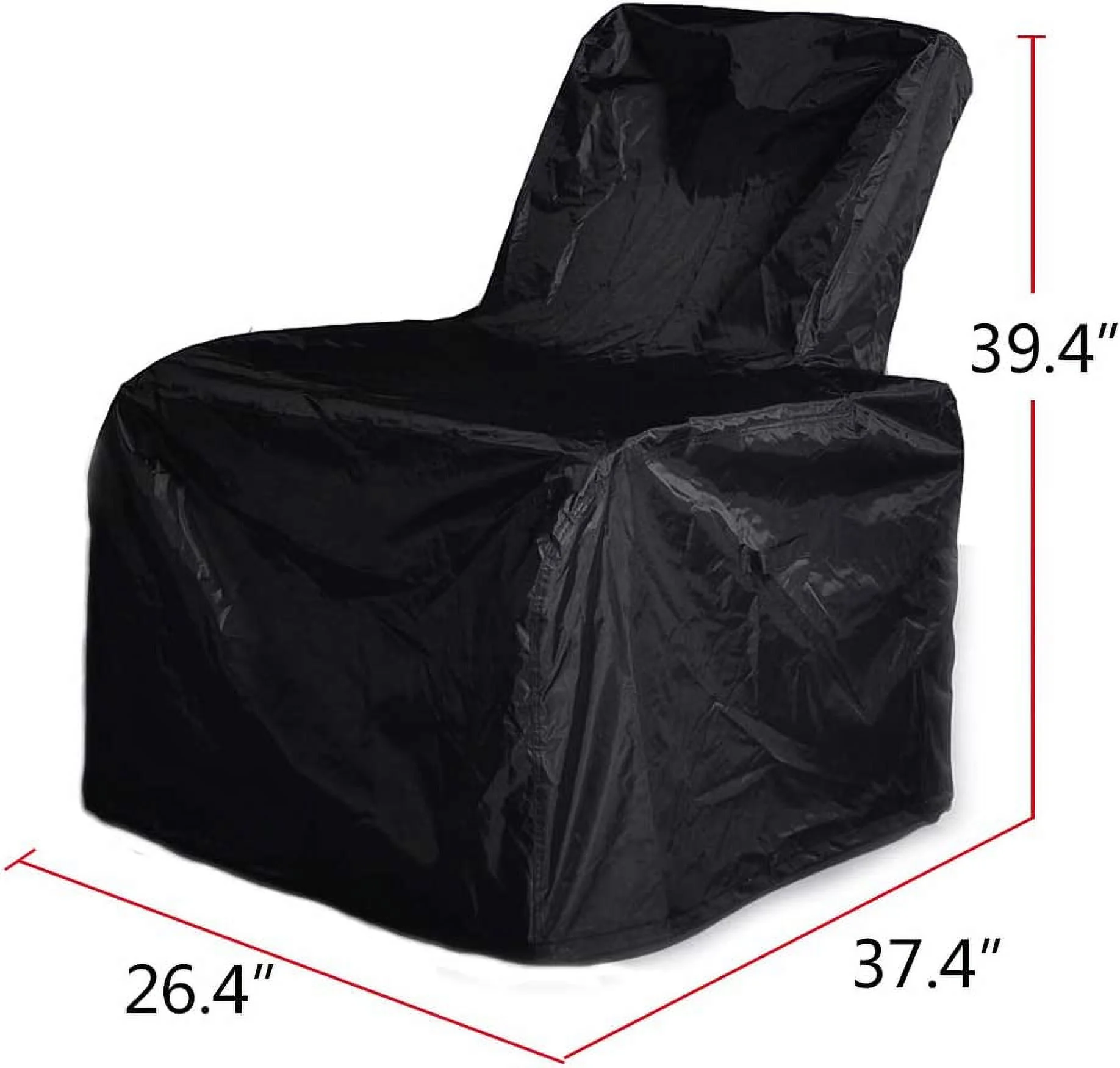 ATR ART to REAL Outdoor Recliner Chair Protective Cover, Waterproof Furniture Cover,26.4'W x 37.4'D x 39.4' H,Black