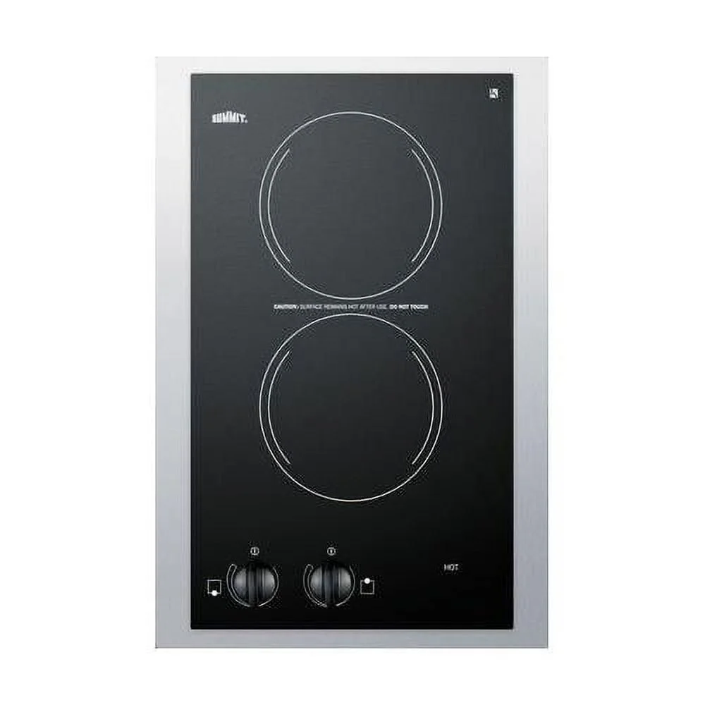 15' Wide 230V 2-Burner Radiant Cooktop
