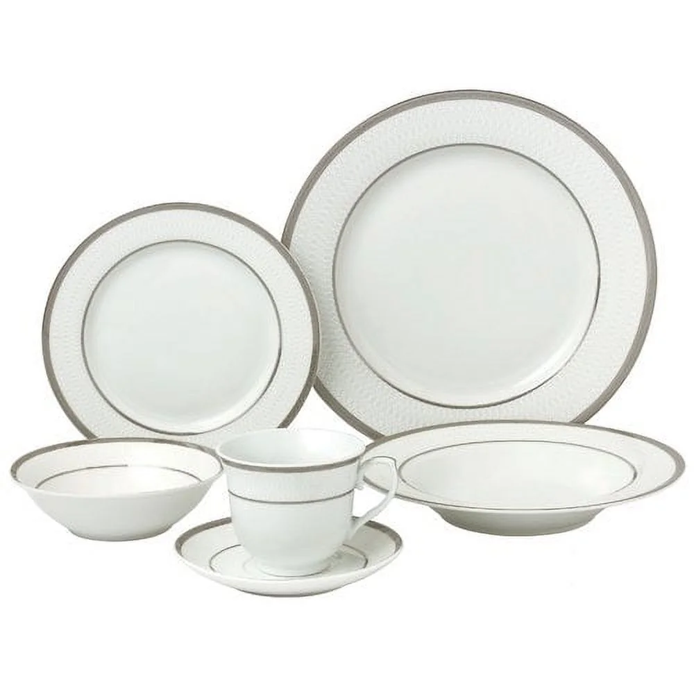 24 Piece Gold Porcelain Dinnerware Service for 4-Josephine