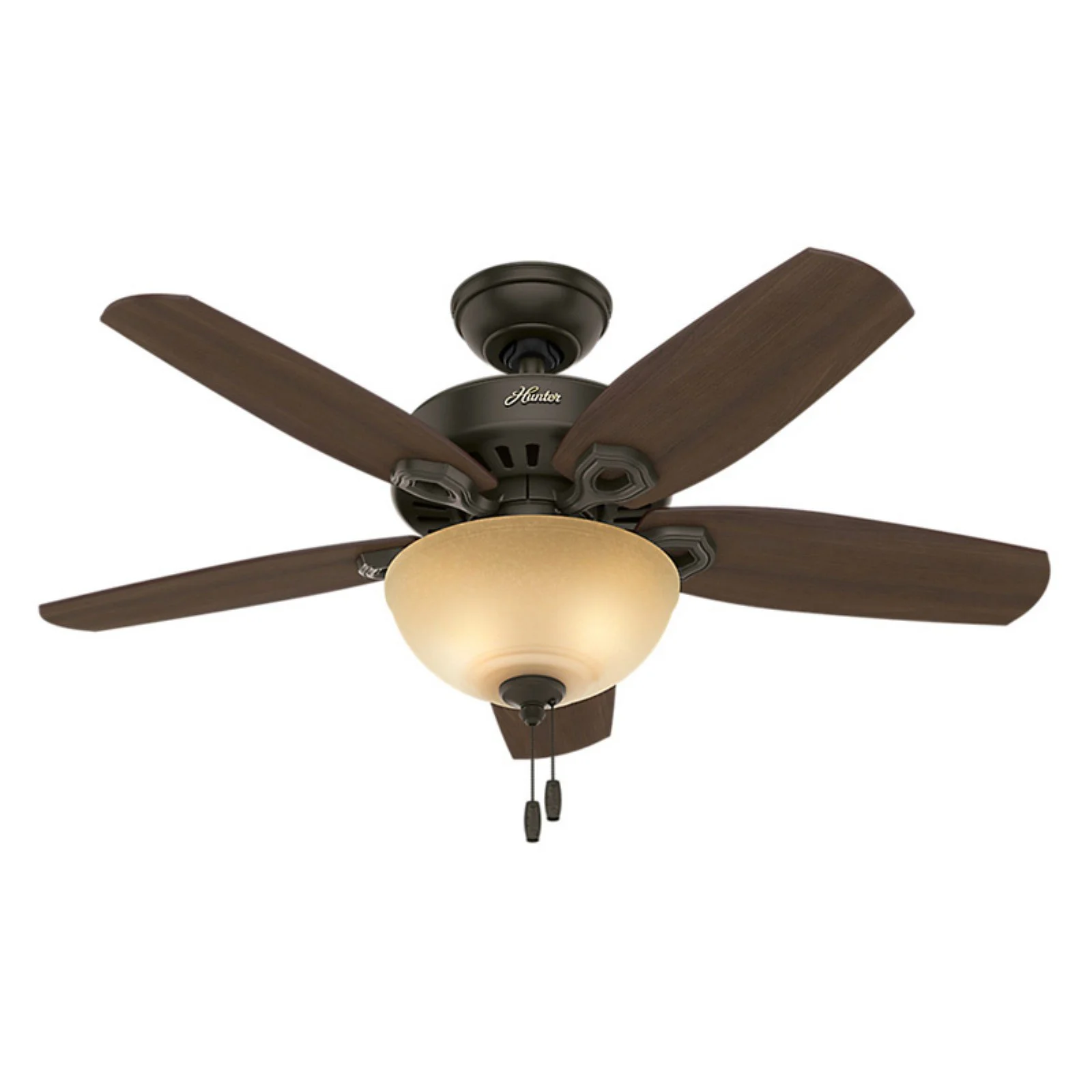 Hunter Builder 42' Indoor Home Ceiling Fan w/ LED Light and Pull Chain, White