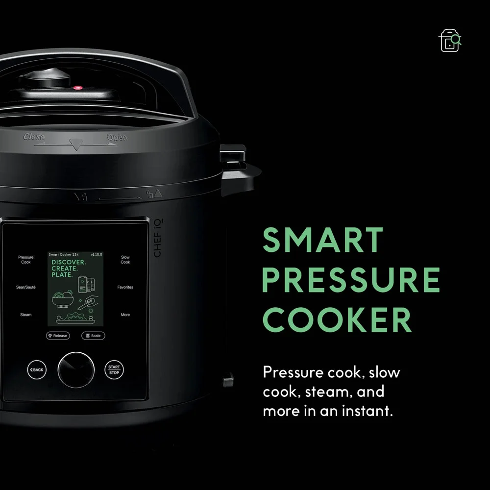 CHEF iQ 6 Qt Multi-Functional WIFI Smart Pressure Cooker, Multi-Function, Black