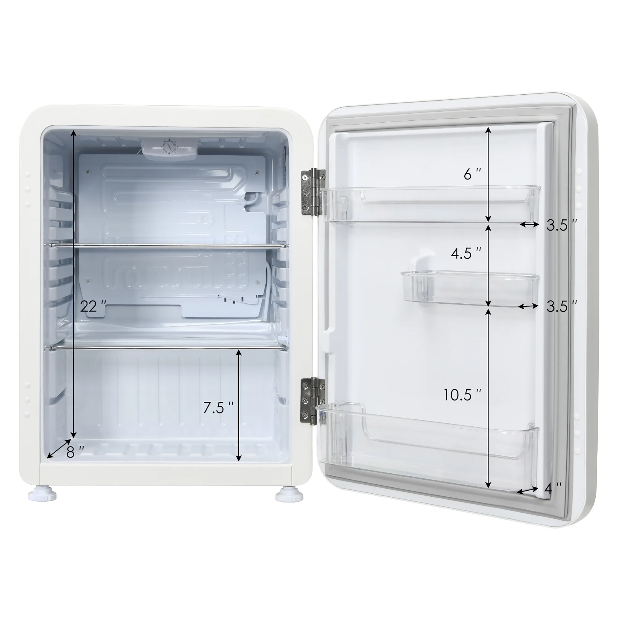 Costway 2.4 Cu.Ft. Compact Refrigerator Reversible Door Auto Defrost Mini Fridge