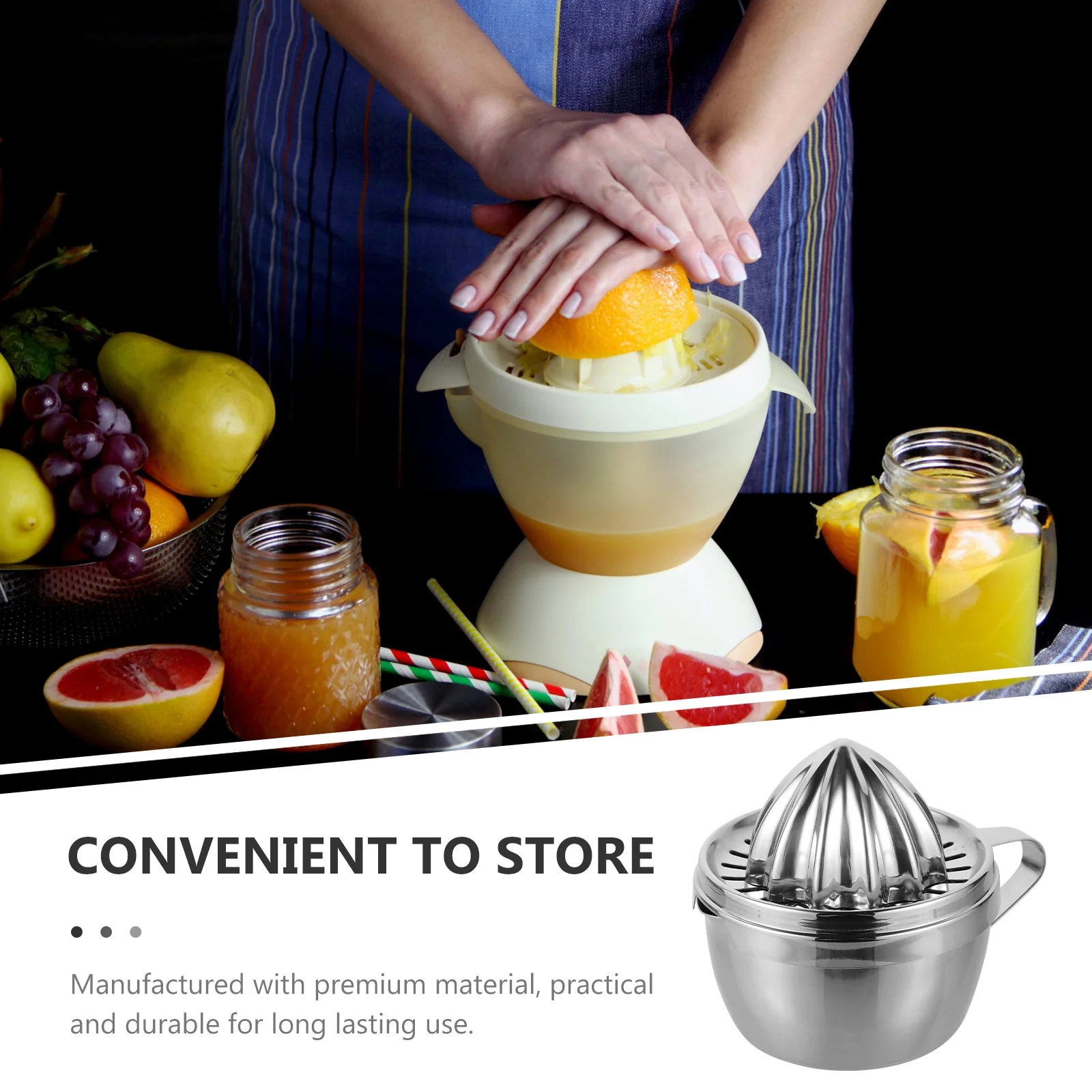 2pcs Household Orange Juicer Multi-function Citrus Juicer Convenient Manual Juicer Home Accessory