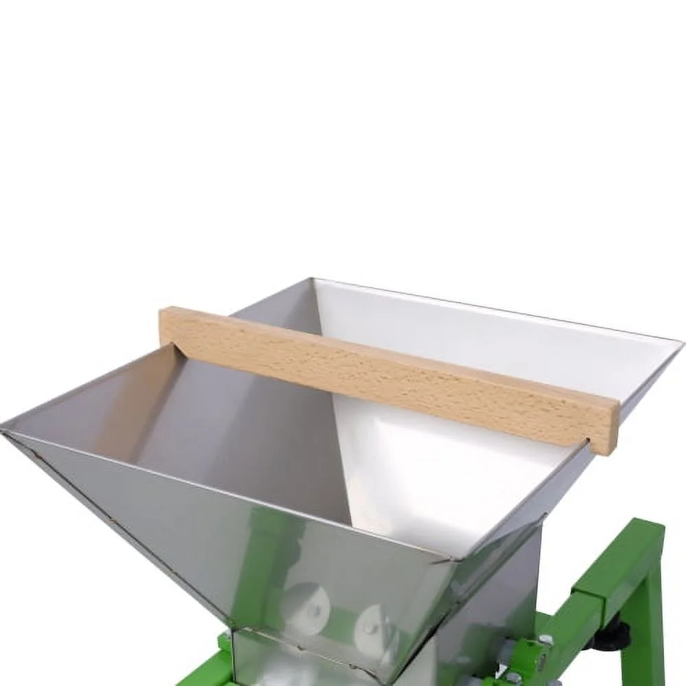 Fruit and Apple Crusher, 7L Manual Juicer Grinder with Stand, Portable Fruit Crusher, Stainless Steel Fruit Scratter Pulper for Wine Making Crushes and Cider Pressing, Green