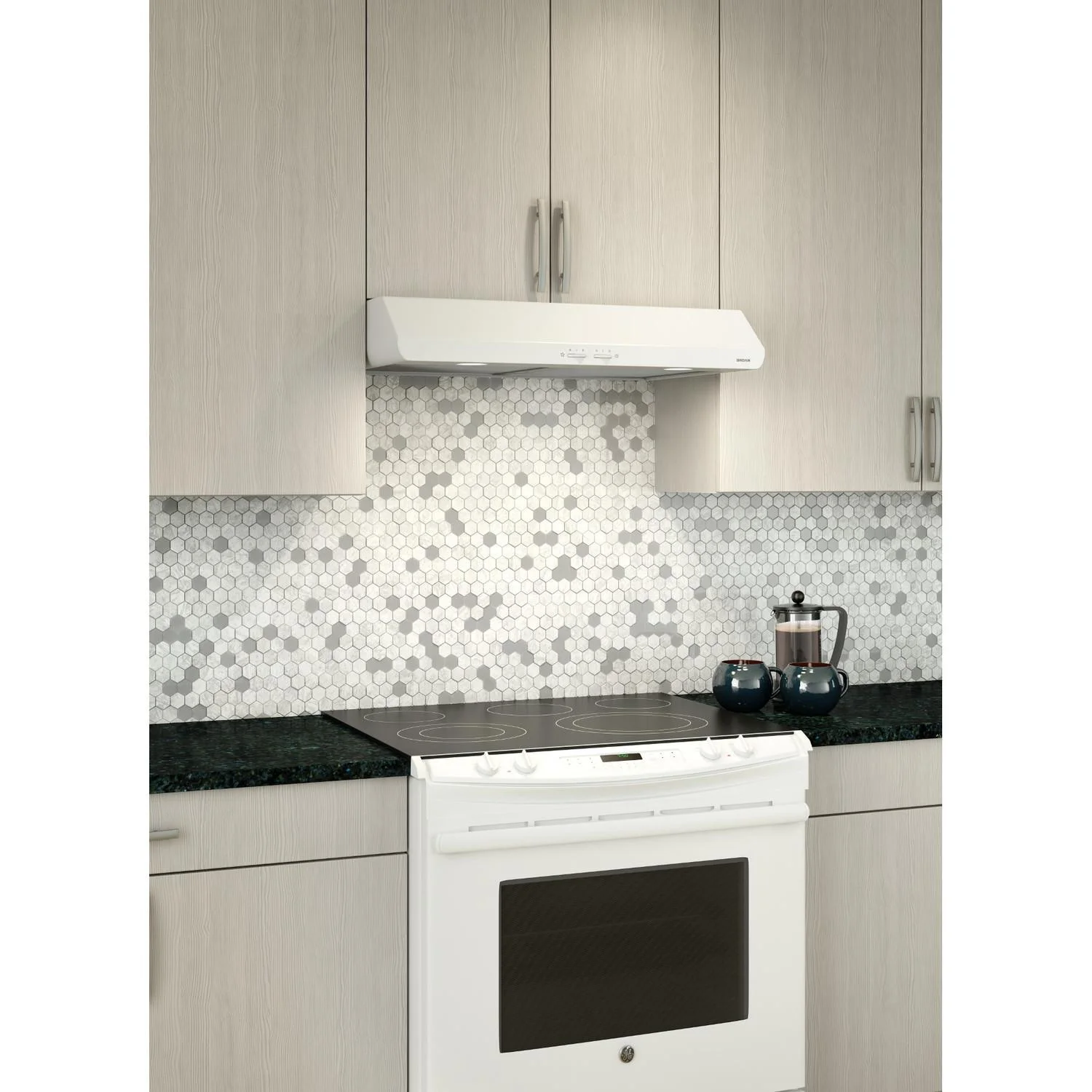 Broan Sahale 30-Inch Convertible Under-Cabinet Range Hood, 250 CFM, White