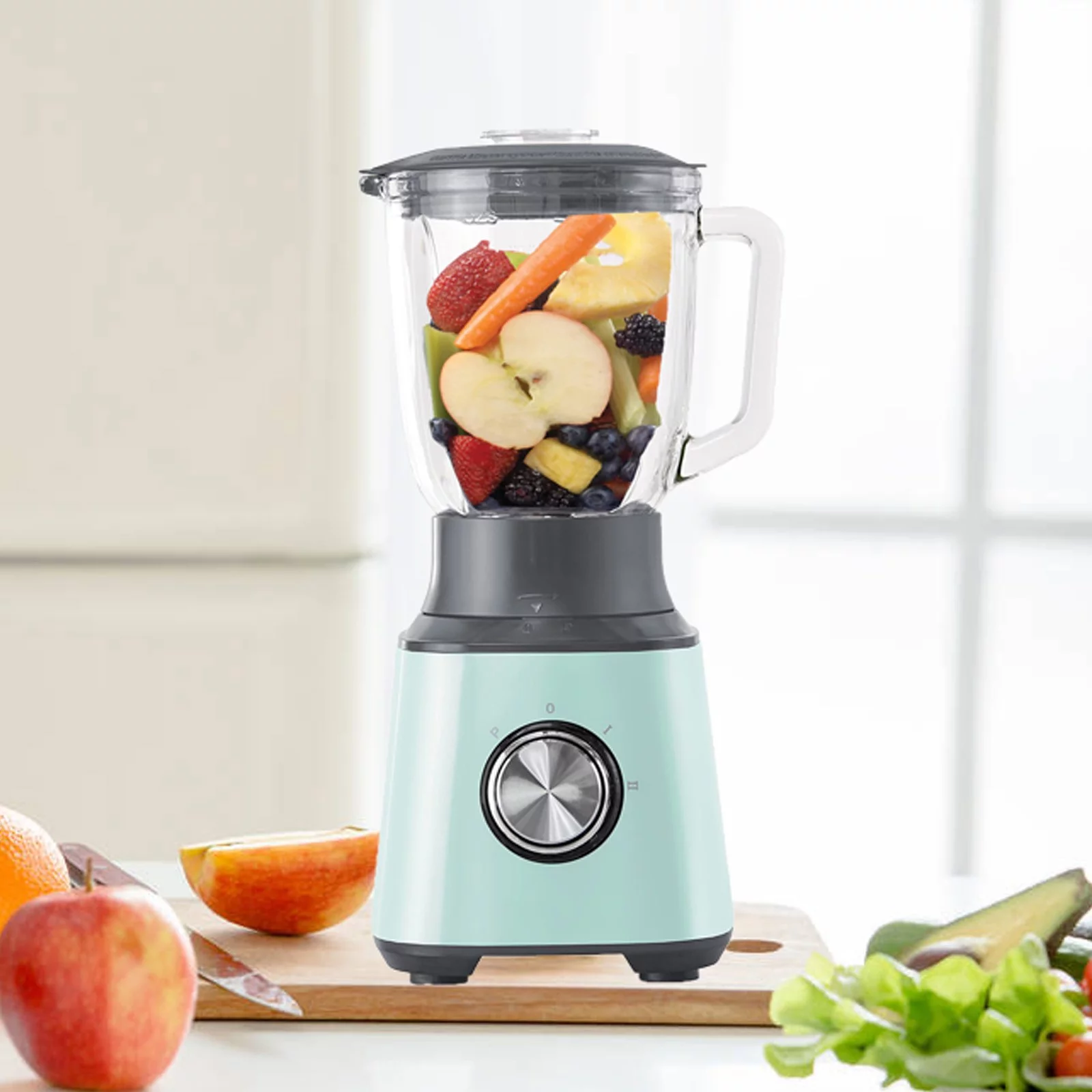 Countertop Blender for Kitchen - for Drinks Cocktails Shakes & Smoothies, 1.5L (Aqua)