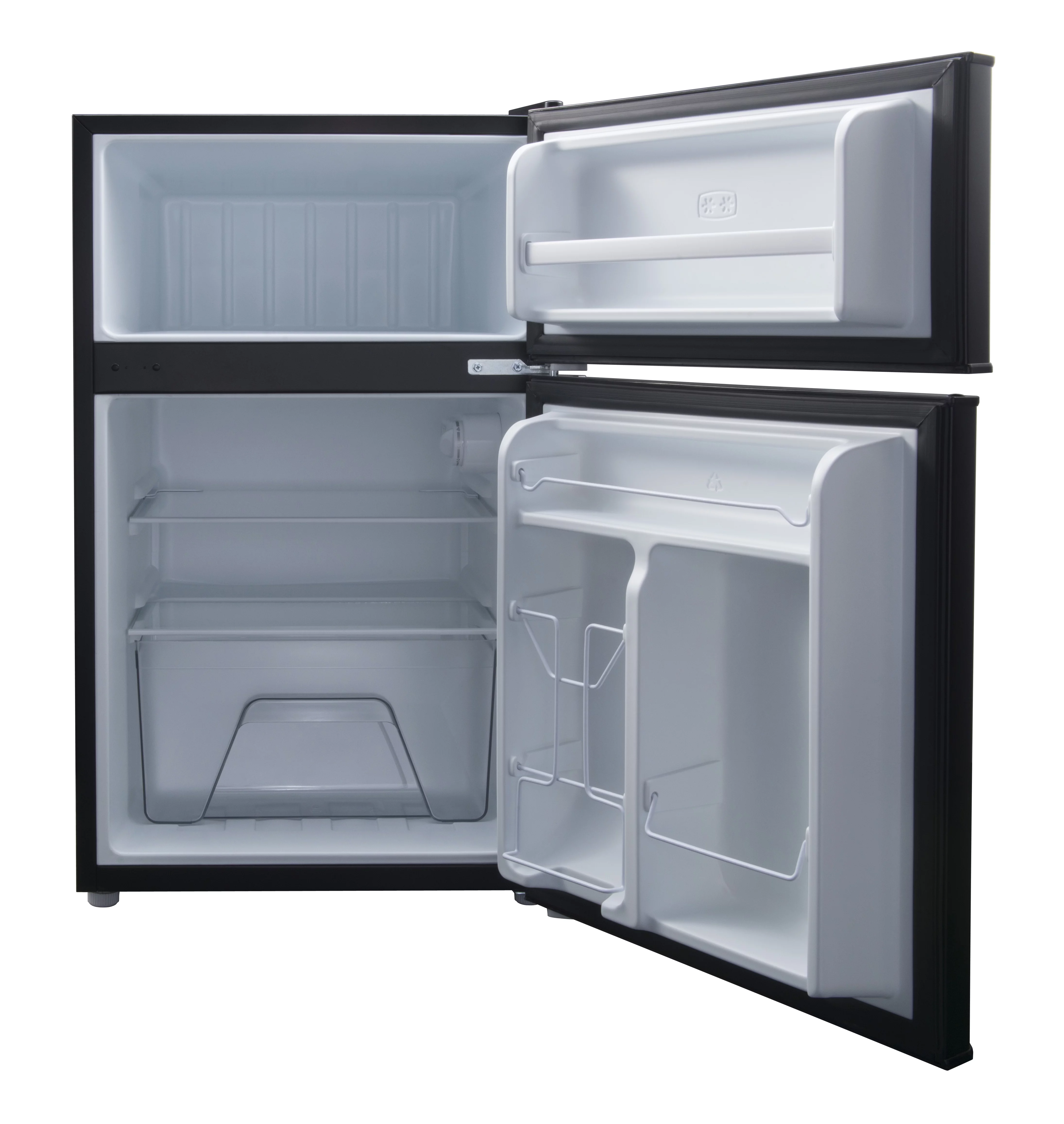 Galanz 3.1 Cu ft Two Door Mini Fridge, Black, New