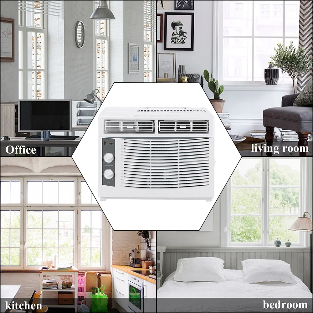 Baytocare 5000 BTU 115V Window-Mounted Compact Air Conditioner , White