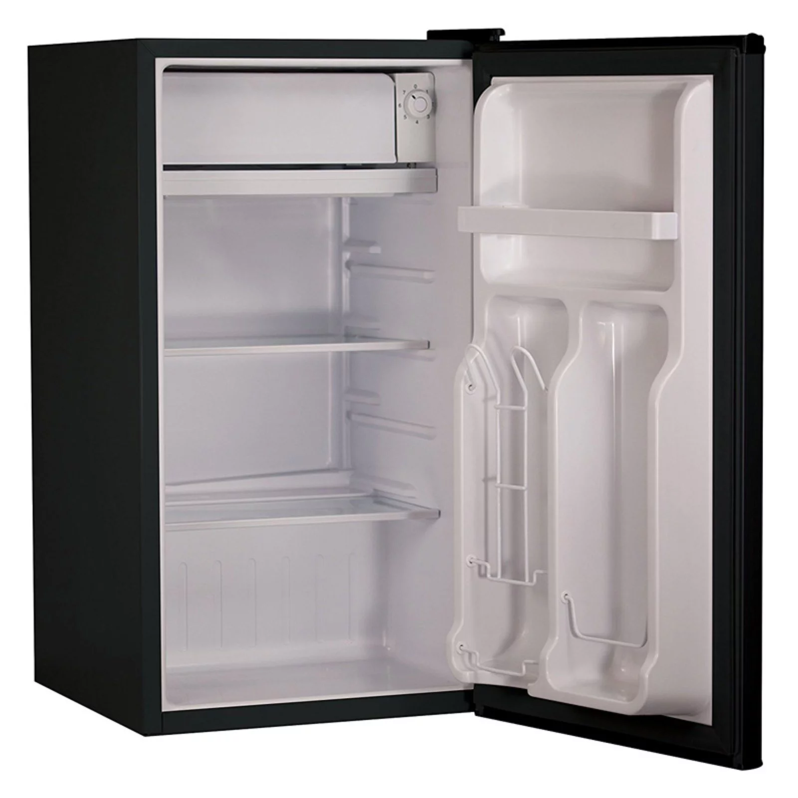 BLACK+DECKER BCRK32V Compact Refrigerator Energy Star Single Door Mini Fridge with Freezer, 3.2 cu. ft., Silver