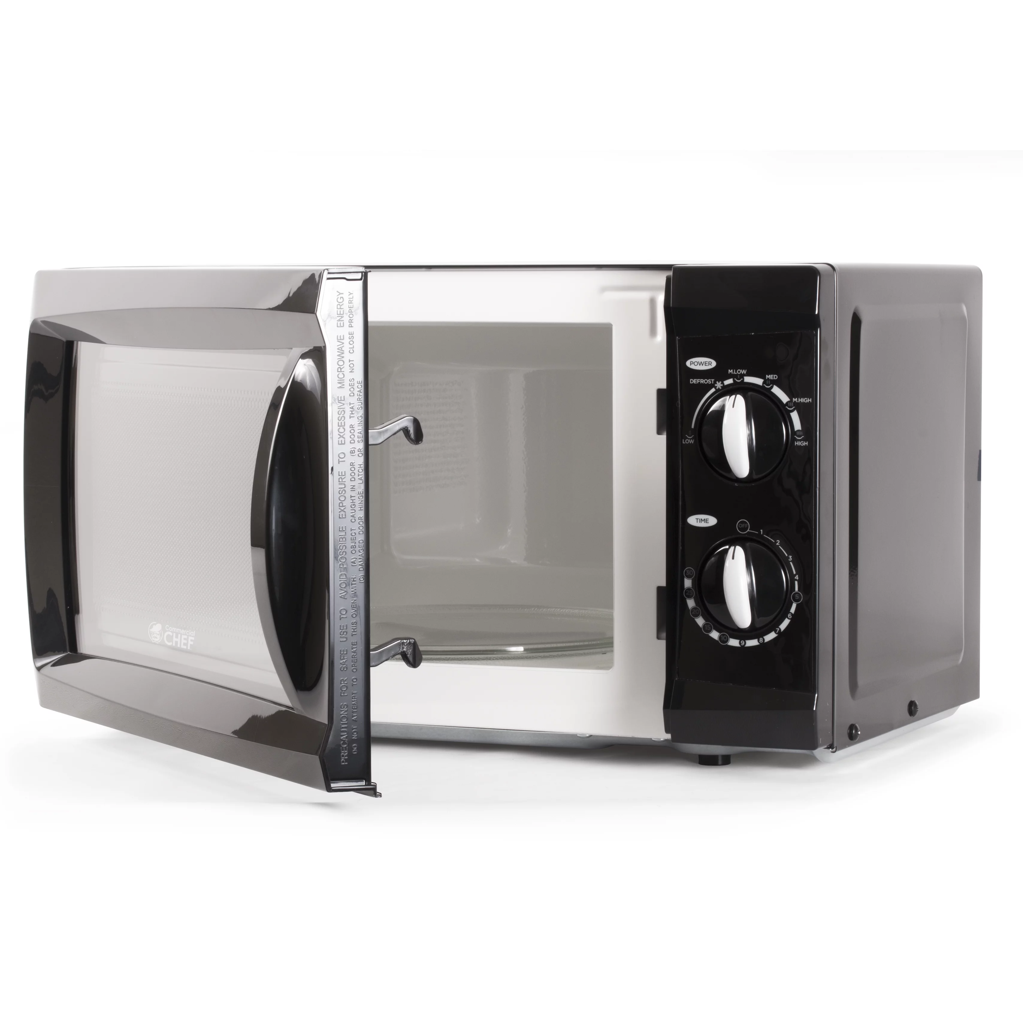Commercial Chef CHM660B 0.6 cu. ft. Microwave Oven, 600 Watt Counter Top Rotary, Black