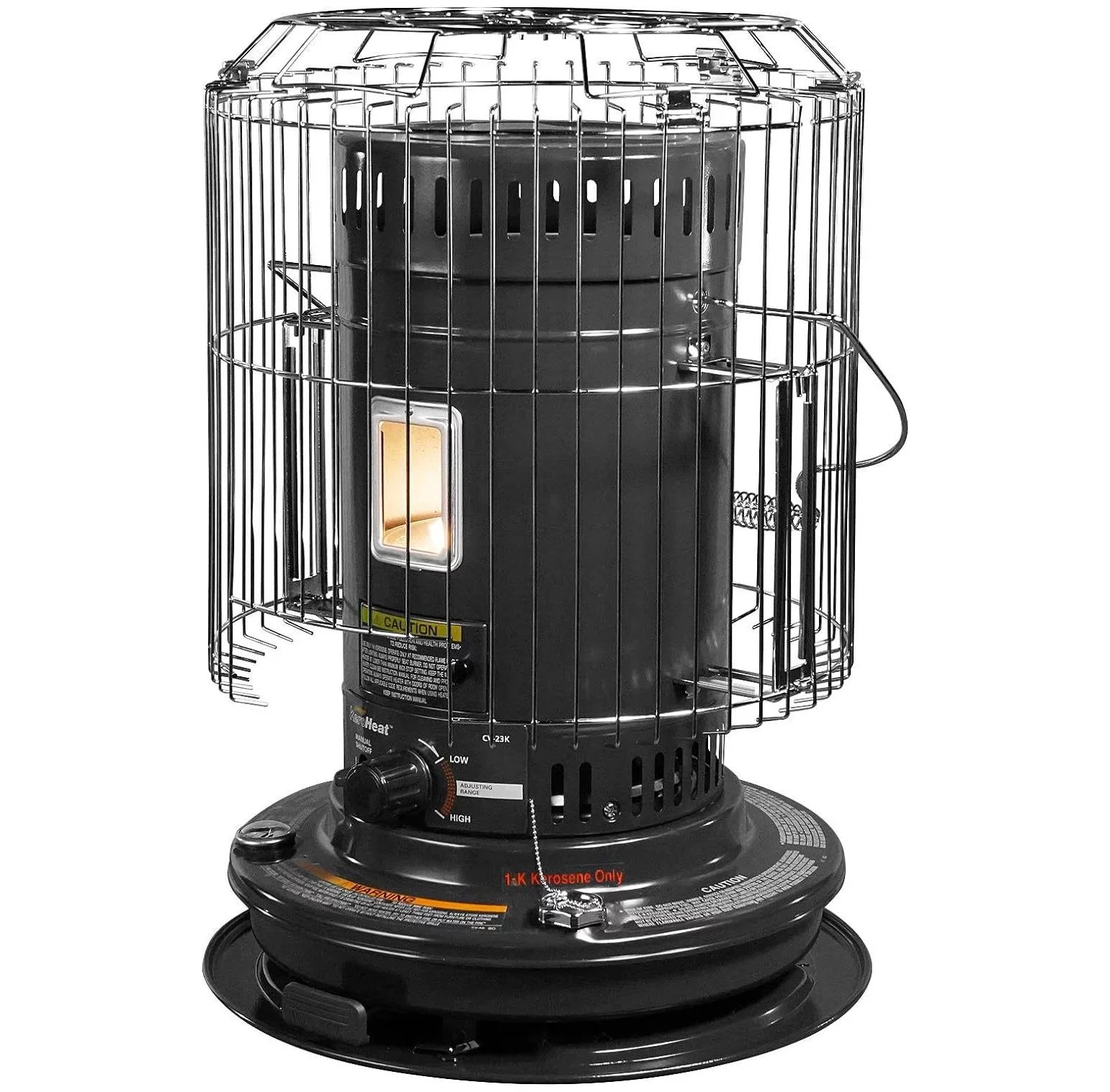 GREATYUUO KeroHeat CV23K(H) 23,500-BTU Indoor/Outdoor Portable Convection Kerosene Heater, Black