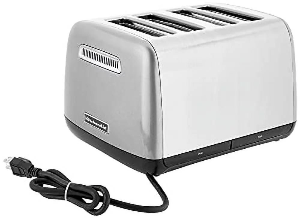KitchenAid Kmt4115cu 4-Slice Toaster with Manual High-Lift Lever, Contour Silver