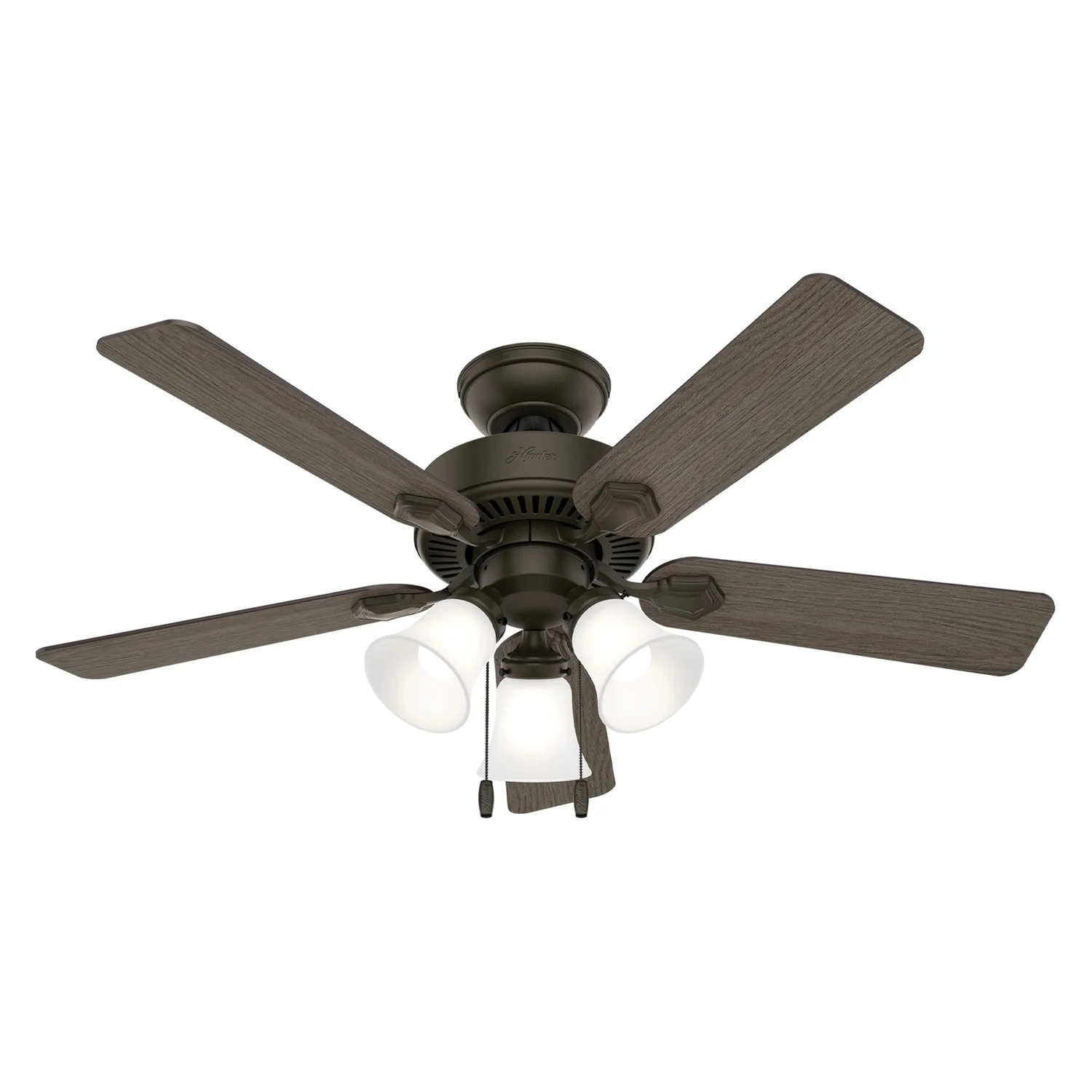 44in Swanson Ceiling Fan in New Bronze with LED Light Kit
