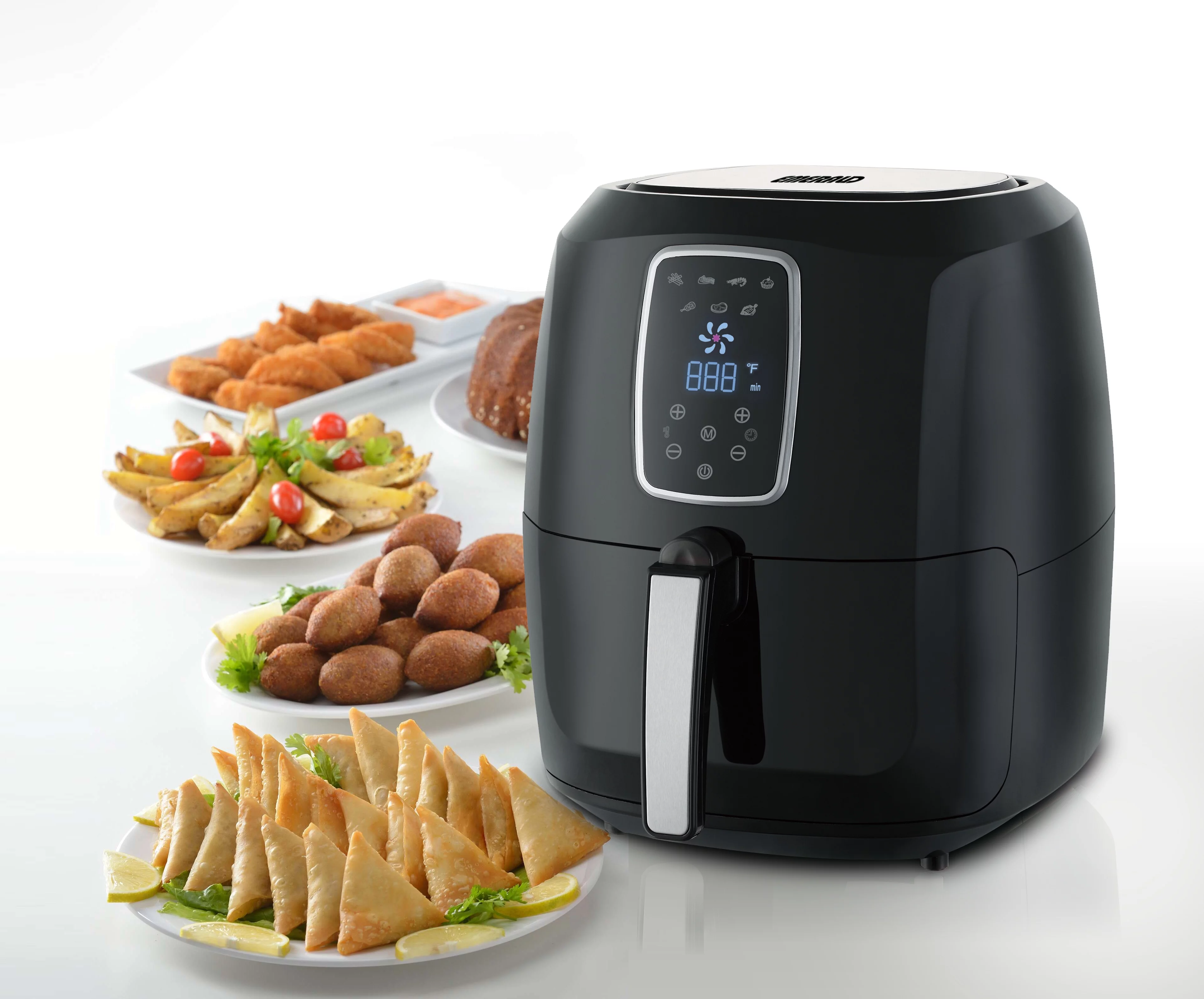 Emerald Air Fryer 1800 Watts with Digital LED Touch Display & Slide out Pan, Detachable Basket 5.5QT Capacity (1804)