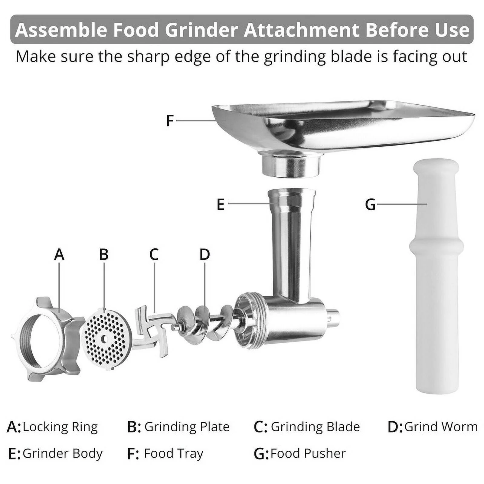 Jahy2Tech High Quality Stainless Steel KitchenAid Mixer Meat Grinder Sausage Stuffer US Seller Accessories Included