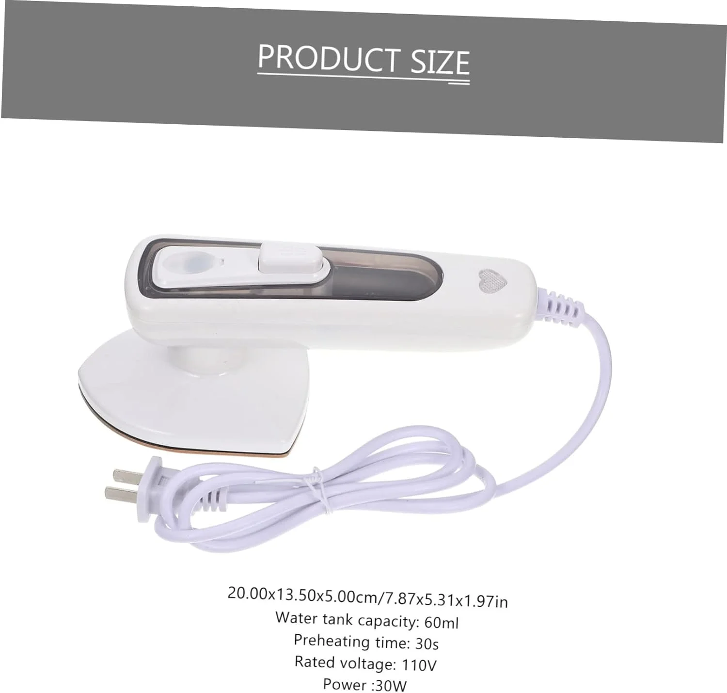 4 Sets Hand Held Ironing Machine Steamer Portable Hand Held Steamers for Clothes Iron Steamer Mini Iron for Clothes Portable Handheld Irons Travel Abs Clothing The White