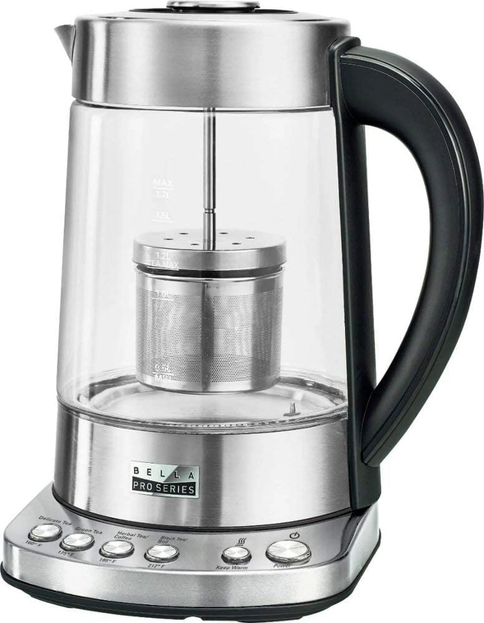 Bella - Pro Series 1.7L Electric Tea Maker/Kettle - Stainless Steel